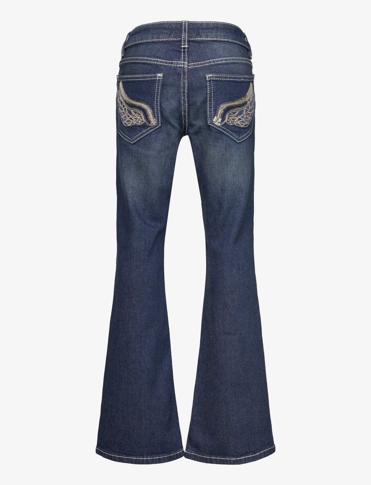 Lindex - Trousers denim Freja embroider - dark denim - 2