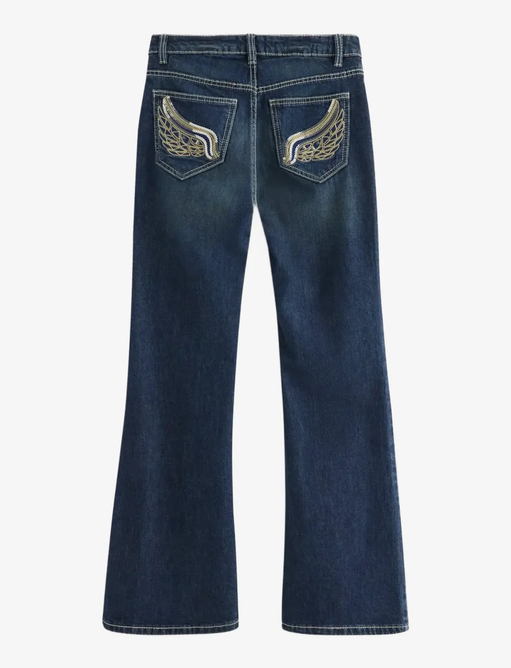 Lindex - Trousers denim Freja embroider - bootcut jeans - dark denim - 2