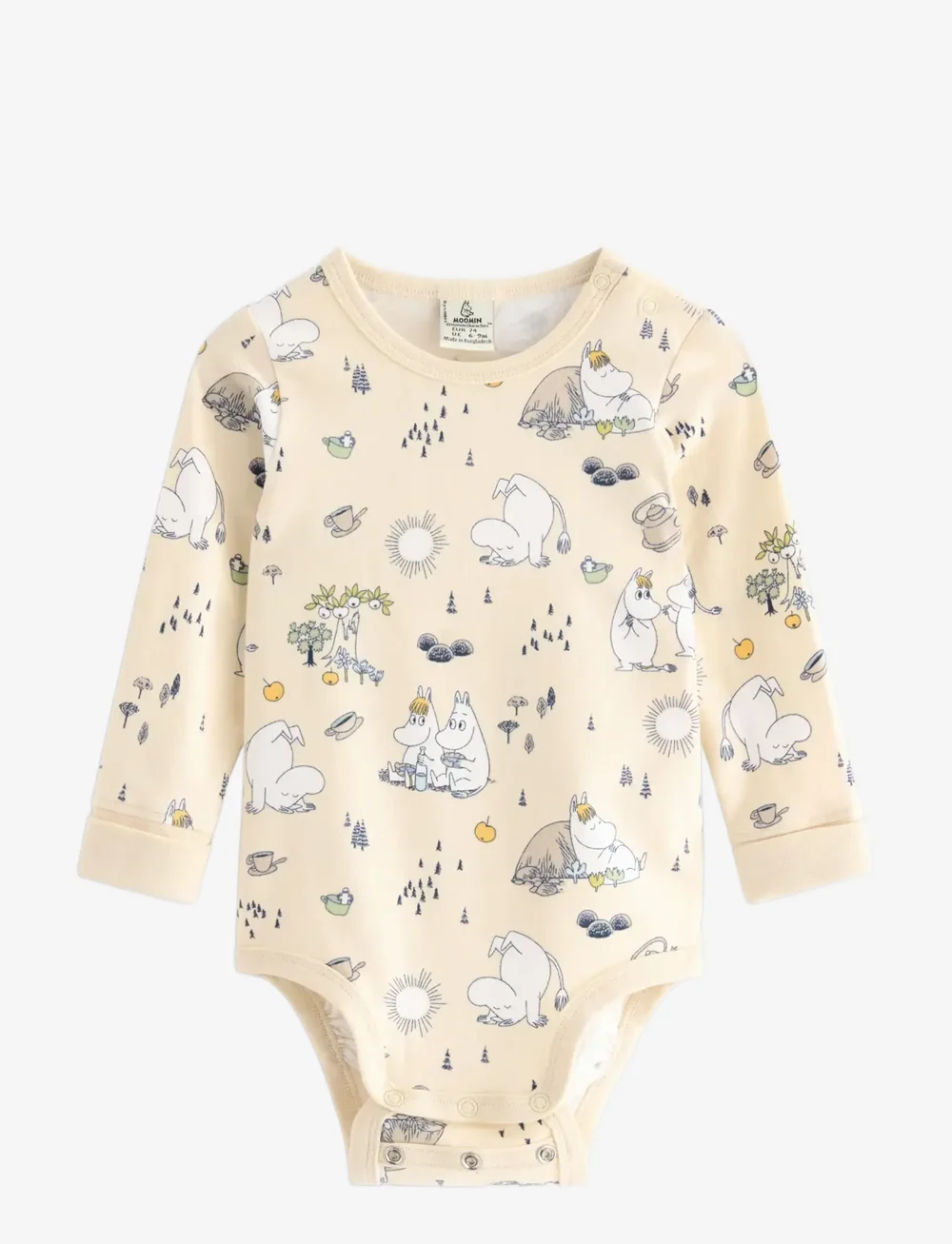 Lindex - Body Moomin - langärmelige bodys - light beige - 0