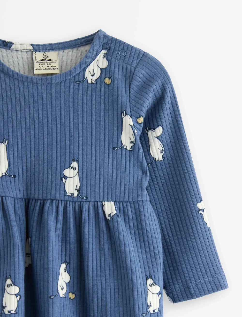 Lindex - Dress Moomin - langærmede babykjoler - light dusty blue - 2
