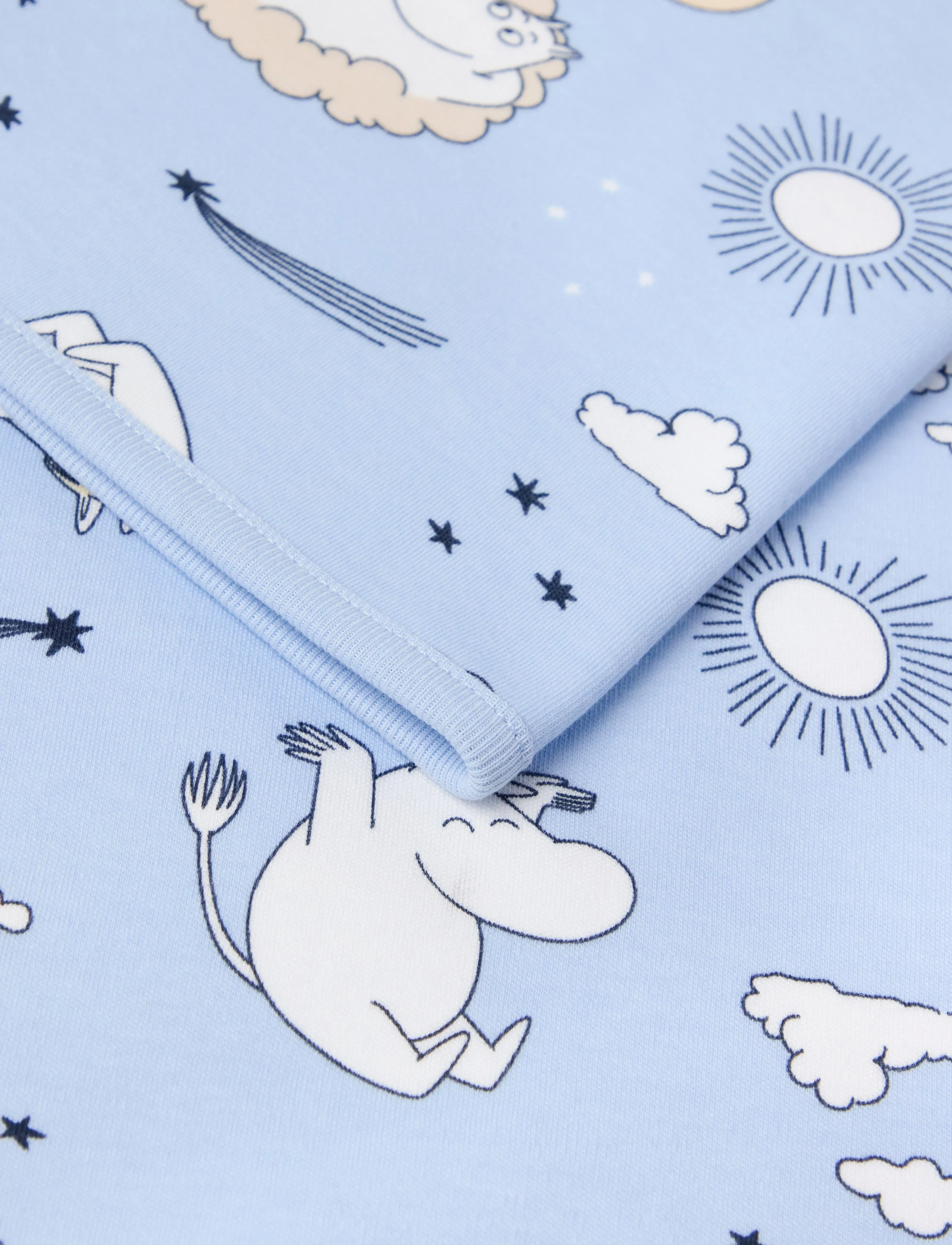 Lindex - Shawl baby blanket Moomin - light blue - 1