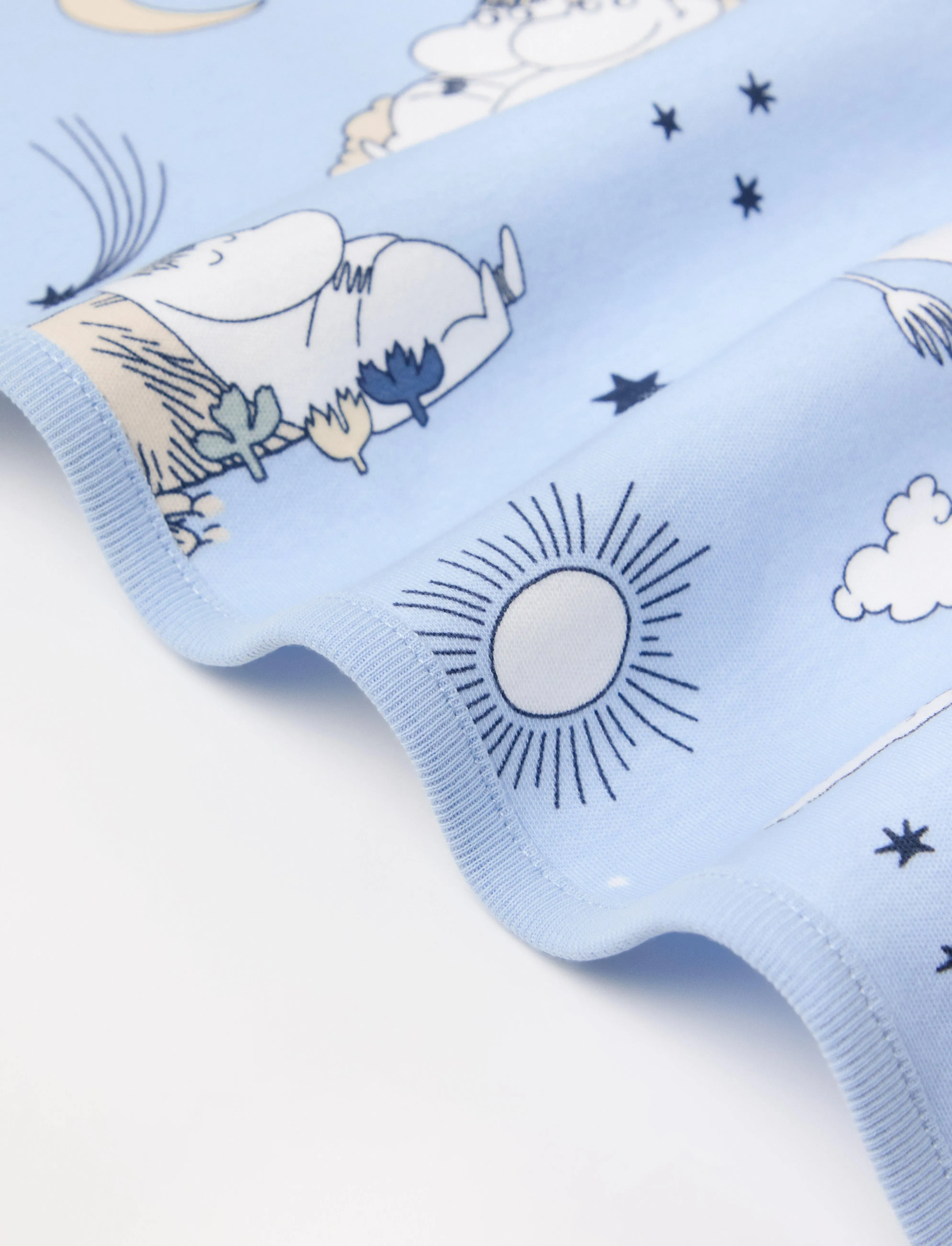 Lindex - Shawl baby blanket Moomin - light blue - 2