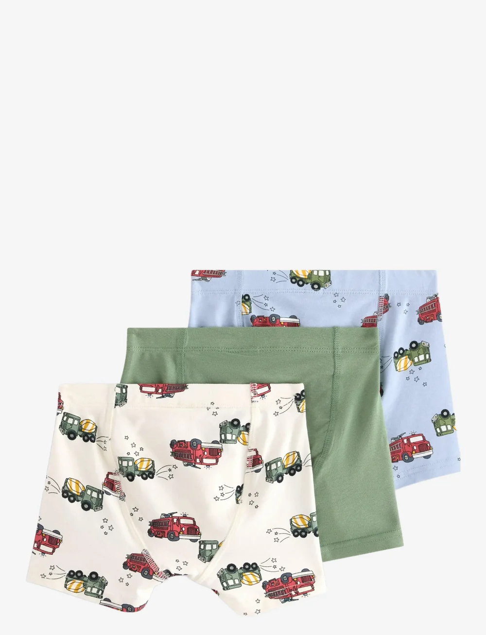 Lindex - Boxer 3 pack aop Fire Engine h - underbukser - white - 1