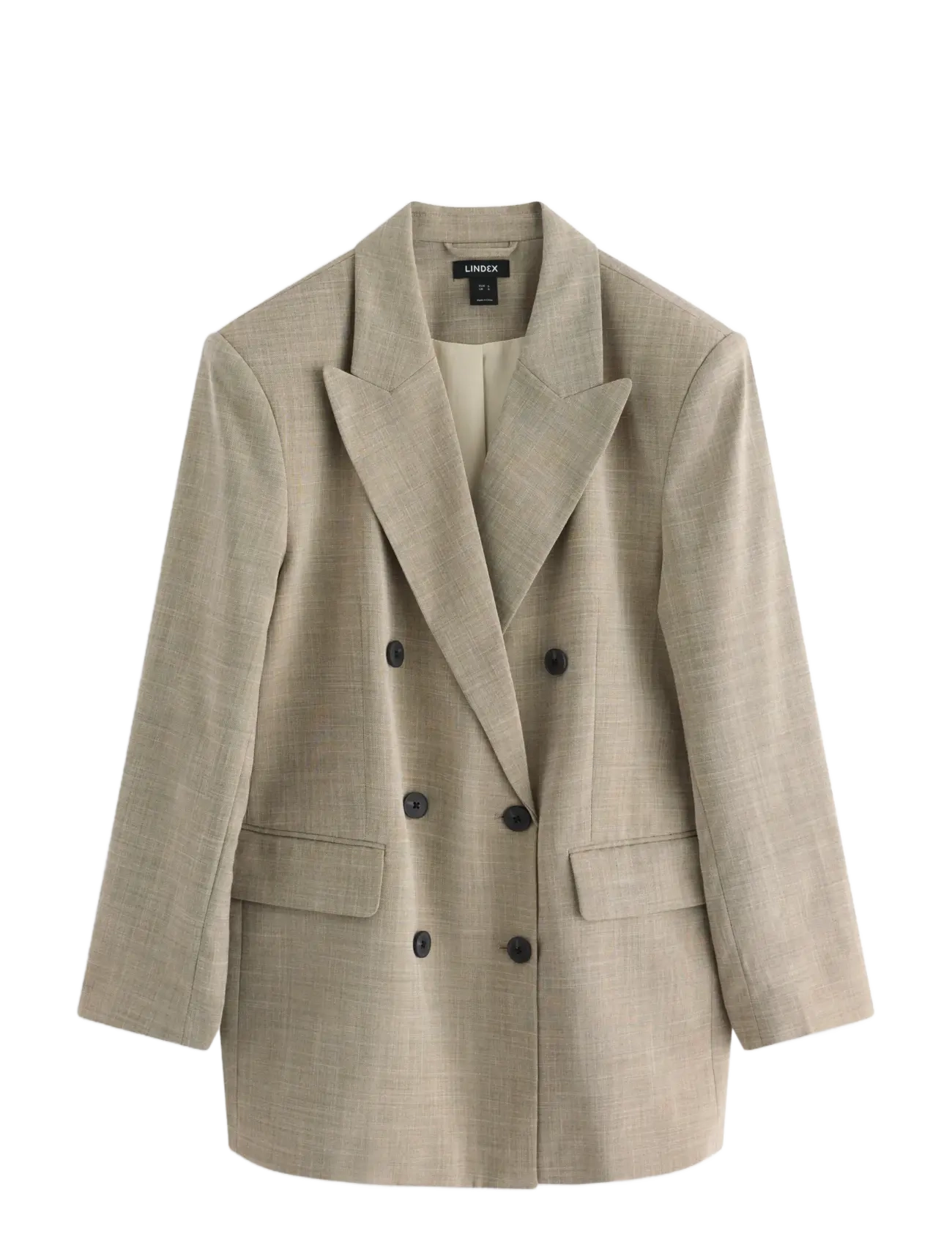Lindex Kavaj med dubbelknÃ¤ppning - Blazer - BEIGE MELANGE / beige