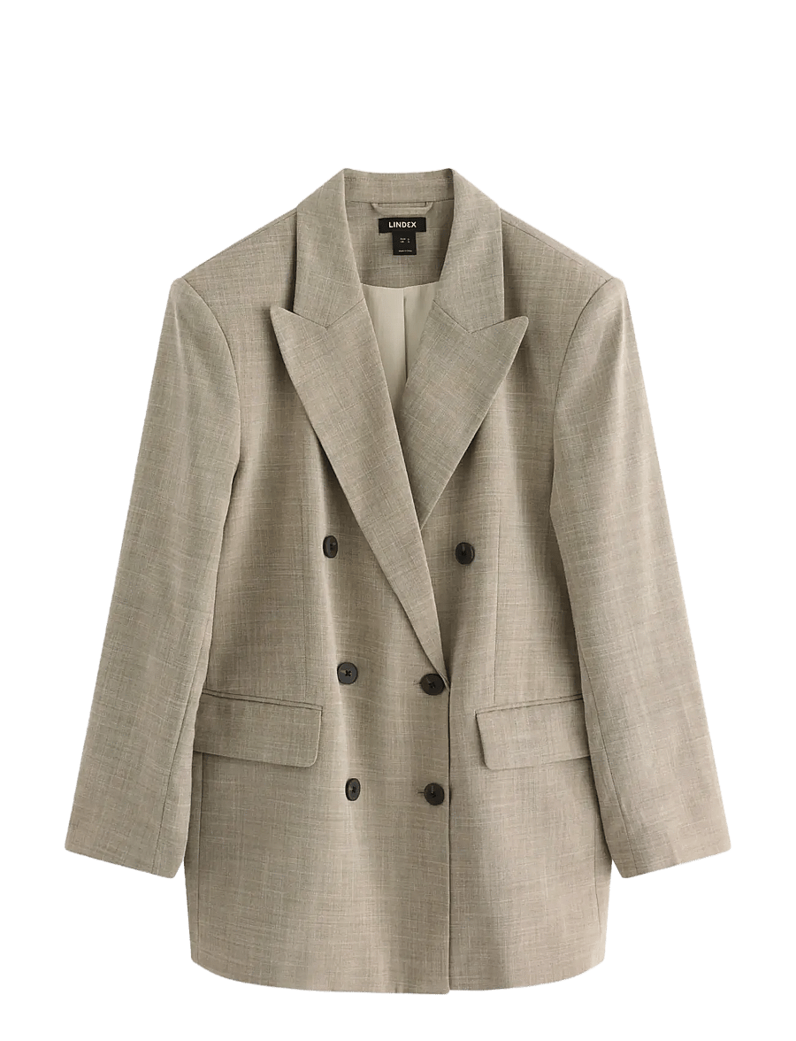 Lindex - Kavaj med dubbelknäppning - double breasted blazers - beige melange - 1
