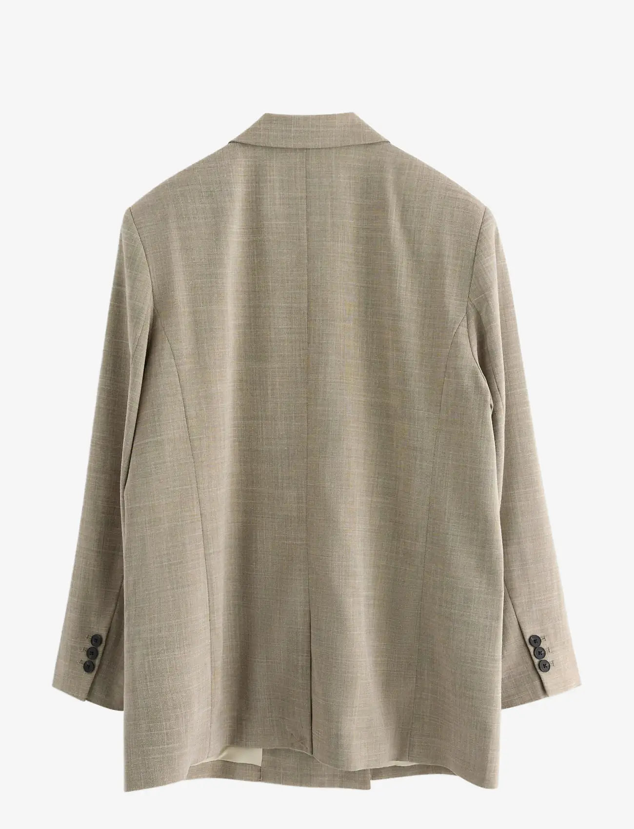 Lindex - Blazer med dobbelt knaplukning - dubbelknäppta kavajer - beige melange - 1