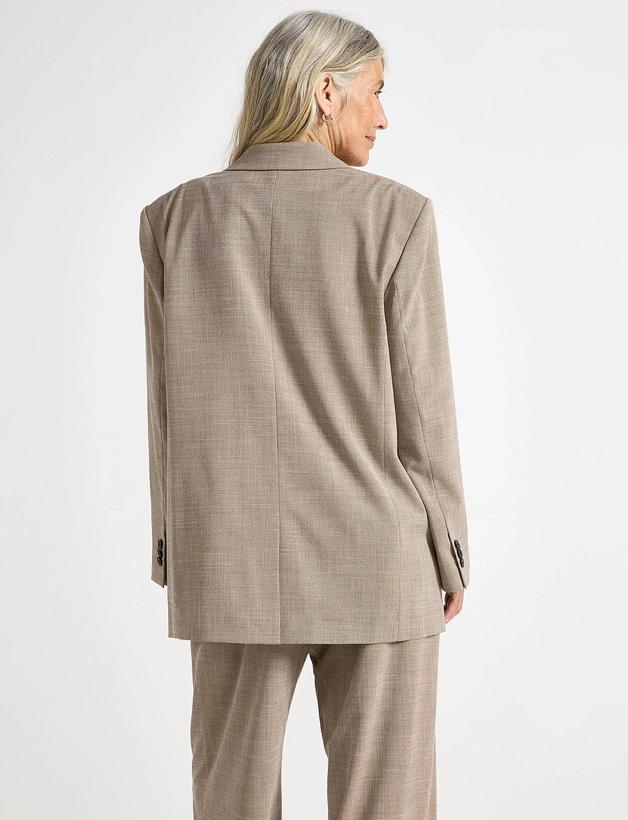 Lindex - Kavaj med dubbelknäppning - double breasted blazers - beige melange - 3