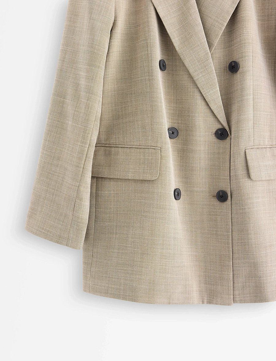 Lindex - Kavaj med dubbelknäppning - double breasted blazers - beige melange - 5
