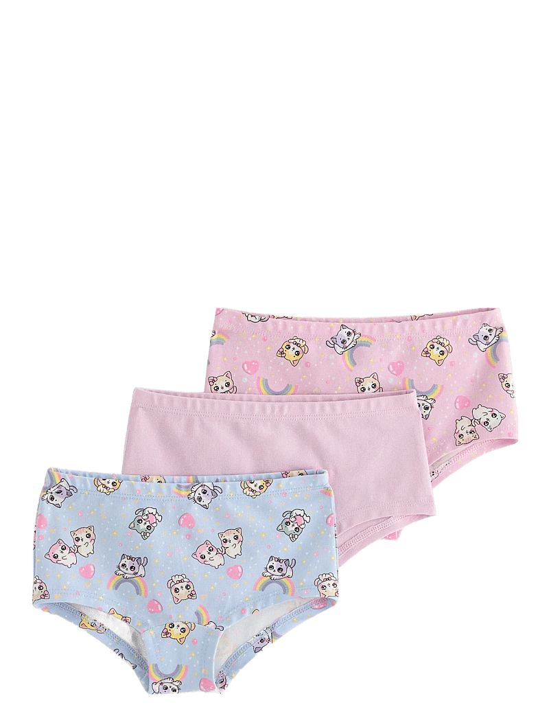 Lindex - Hipster 3 p Kawaii - underpants - dusty pink - 0