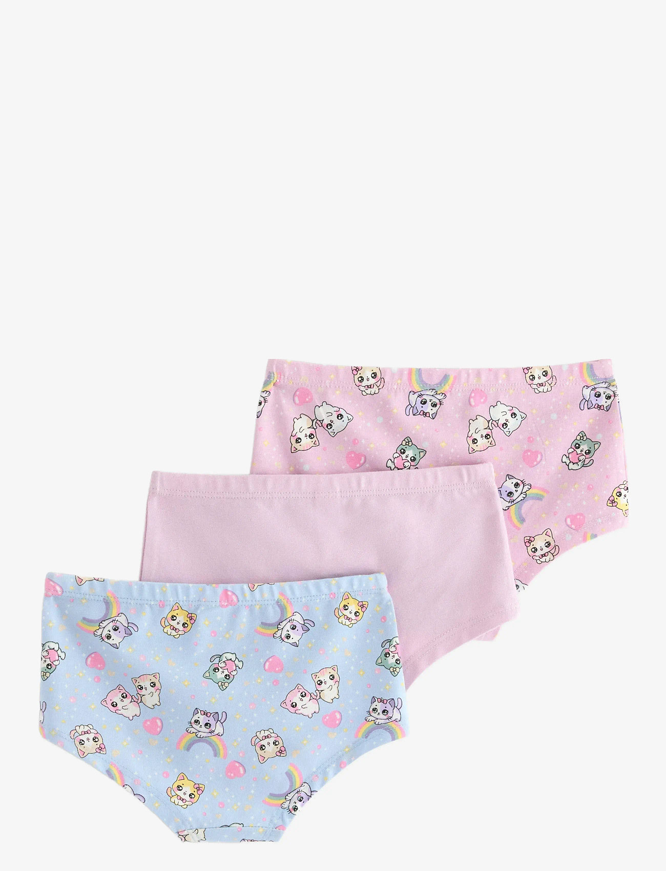 Lindex - Hipster 3 p Kawaii - underpants - dusty pink - 1
