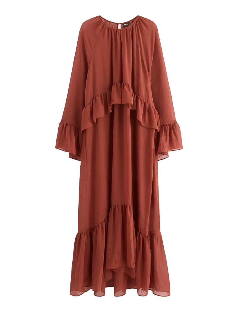 Lindex - Maxiklänning - maxi dresses - dark dusty red - 1