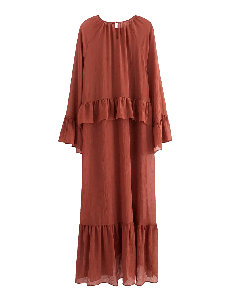 Lindex - Maxiklänning - maxi dresses - dark dusty red - 2
