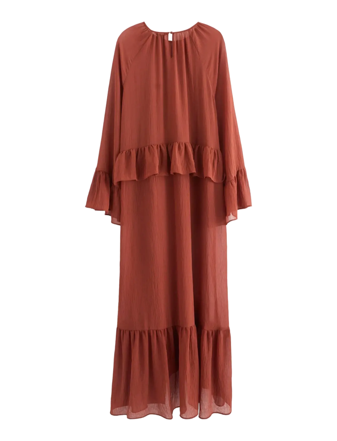 Lindex - Maxiklänning - maksimekot - dark dusty red - 2