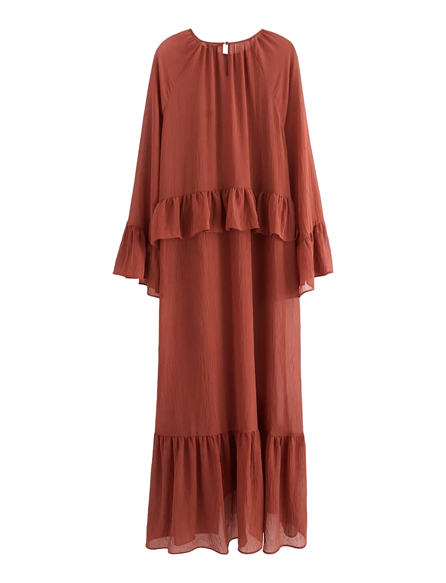 Lindex - Maxiklänning - maxikleider - dark dusty red - 2