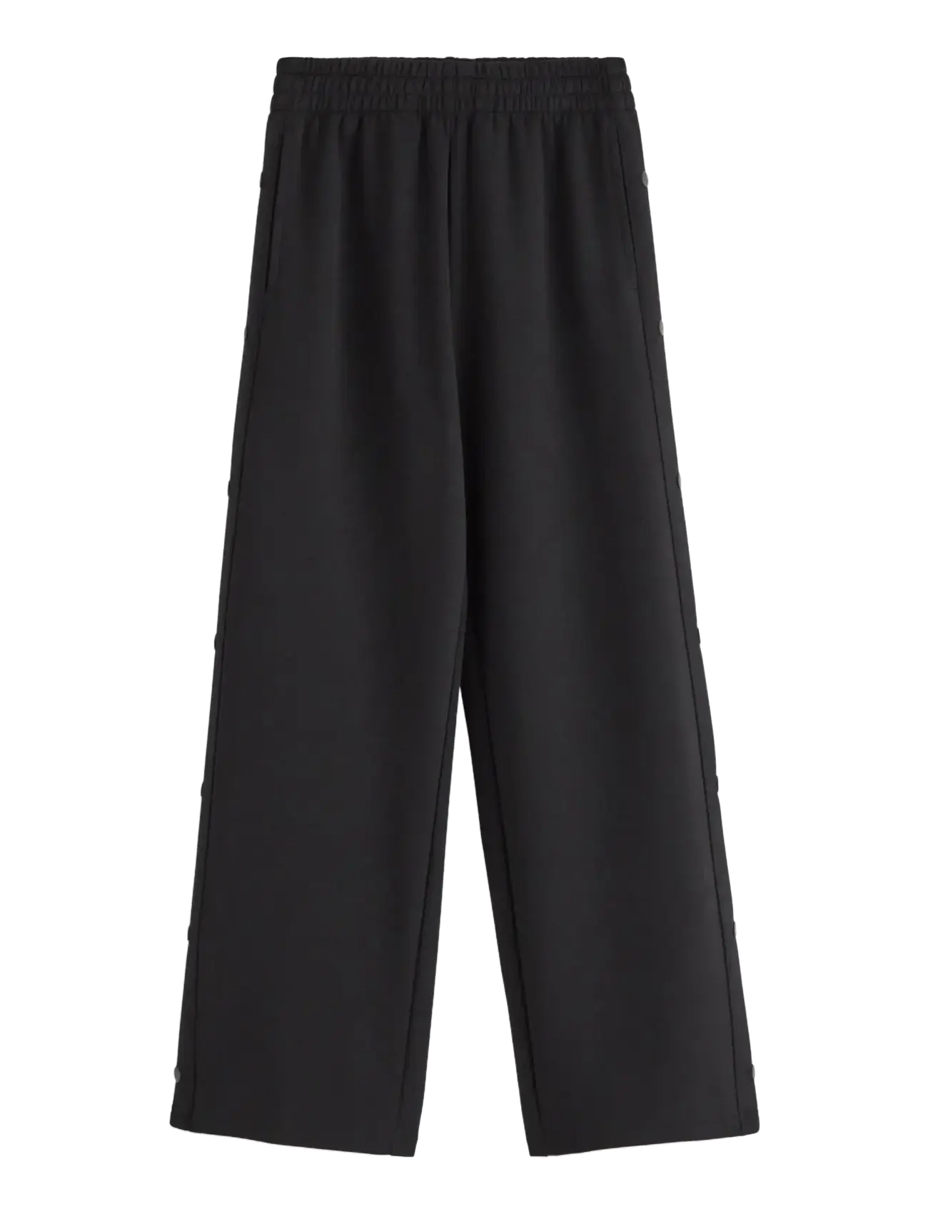 Lindex Trouser sporty wide leg - Hosen - BLACK / black