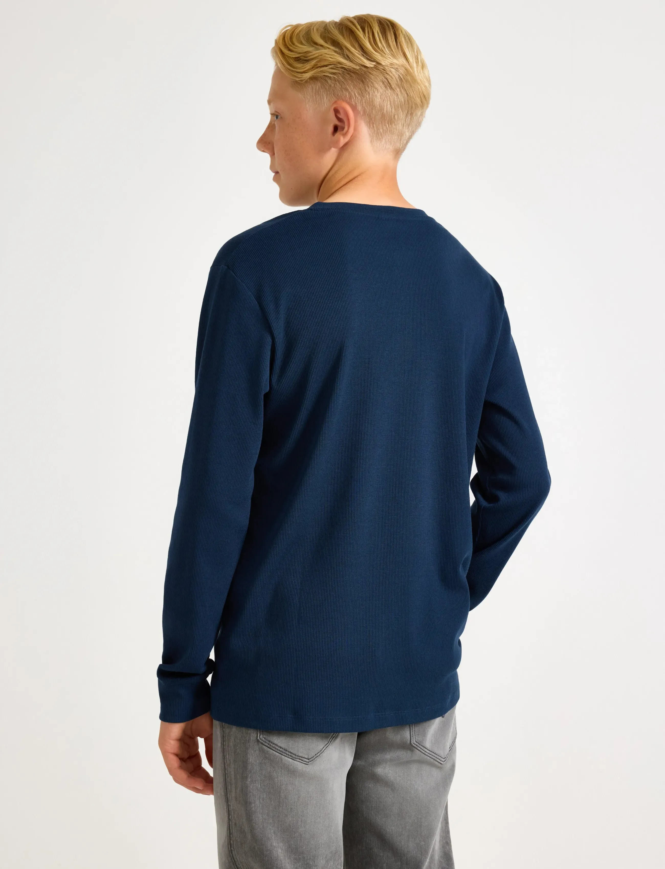Lindex - Top LS Henley - marškinėliai ilgomis rankovėmis - dark blue - 3