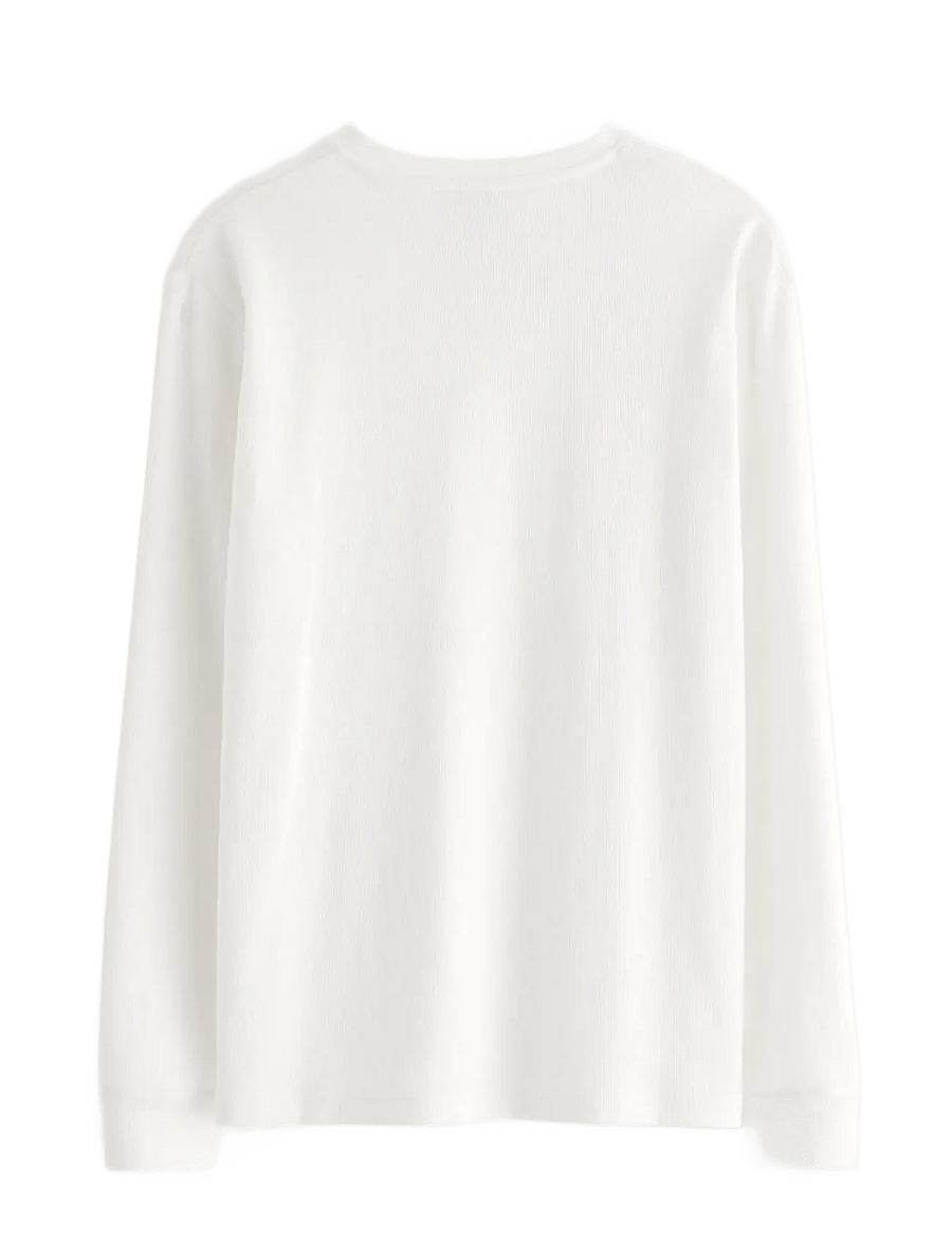 Lindex - Top LS Henley - langärmelig - off white - 2