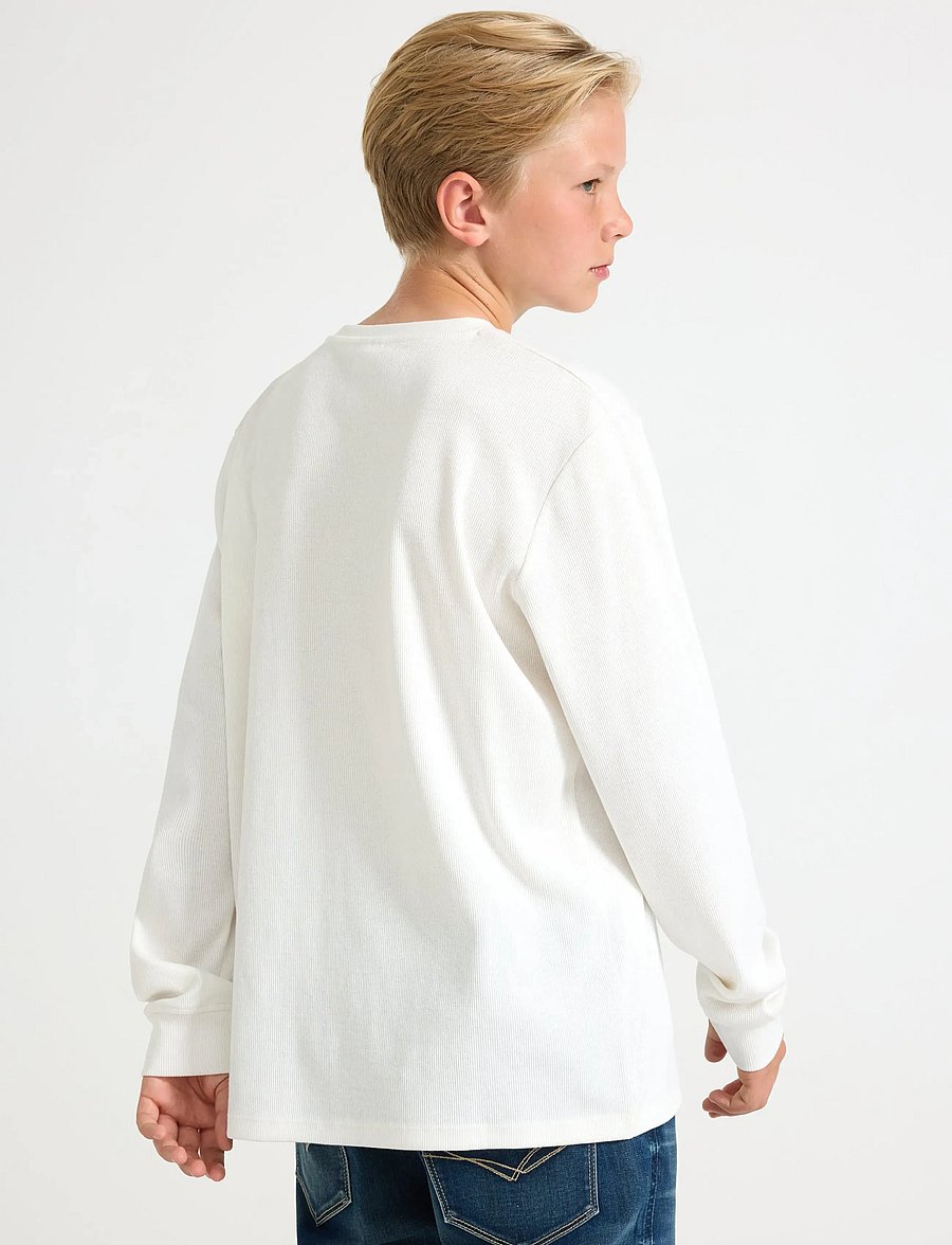 Lindex - Top LS Henley - langärmelig - off white - 3