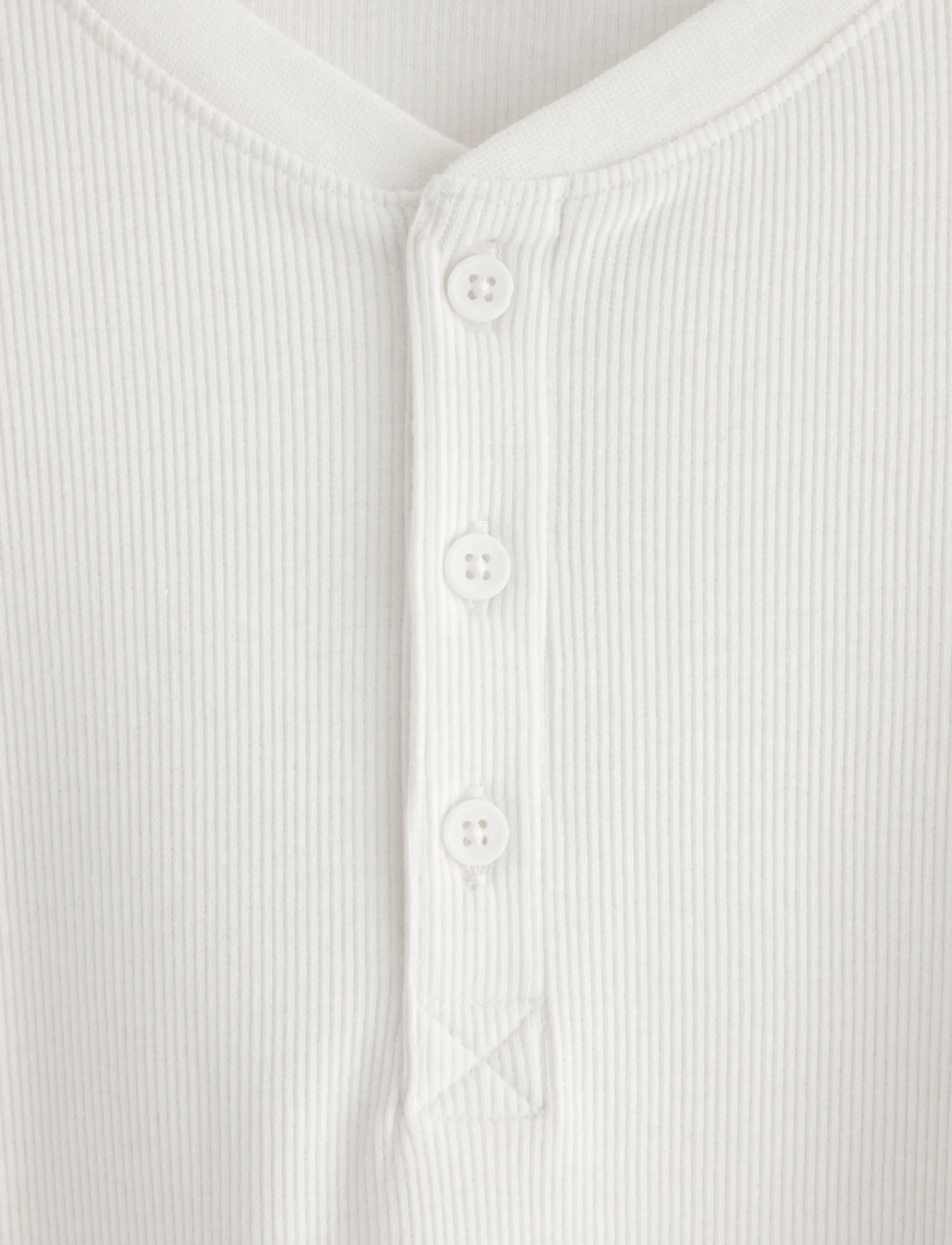 Lindex - Top LS Henley - laagste prijzen - off white - 5