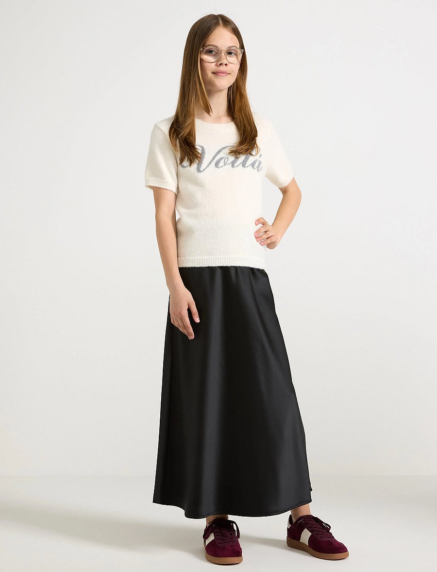 Lindex - Skirt Satin Bias - maxi skirt - black - 0