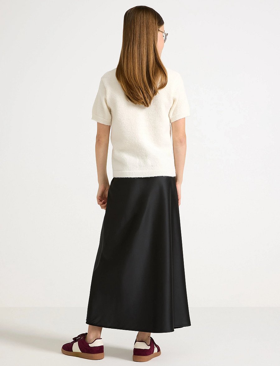 Lindex - Skirt Satin Bias - maxi skirt - black - 3