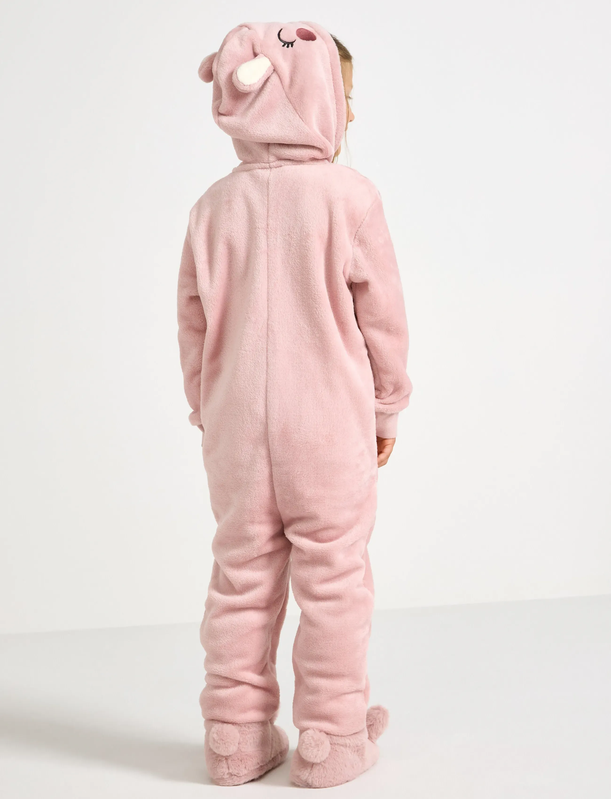 Lindex - Pajama onesies animal small - miego kombinezonai - dusty pink - 3