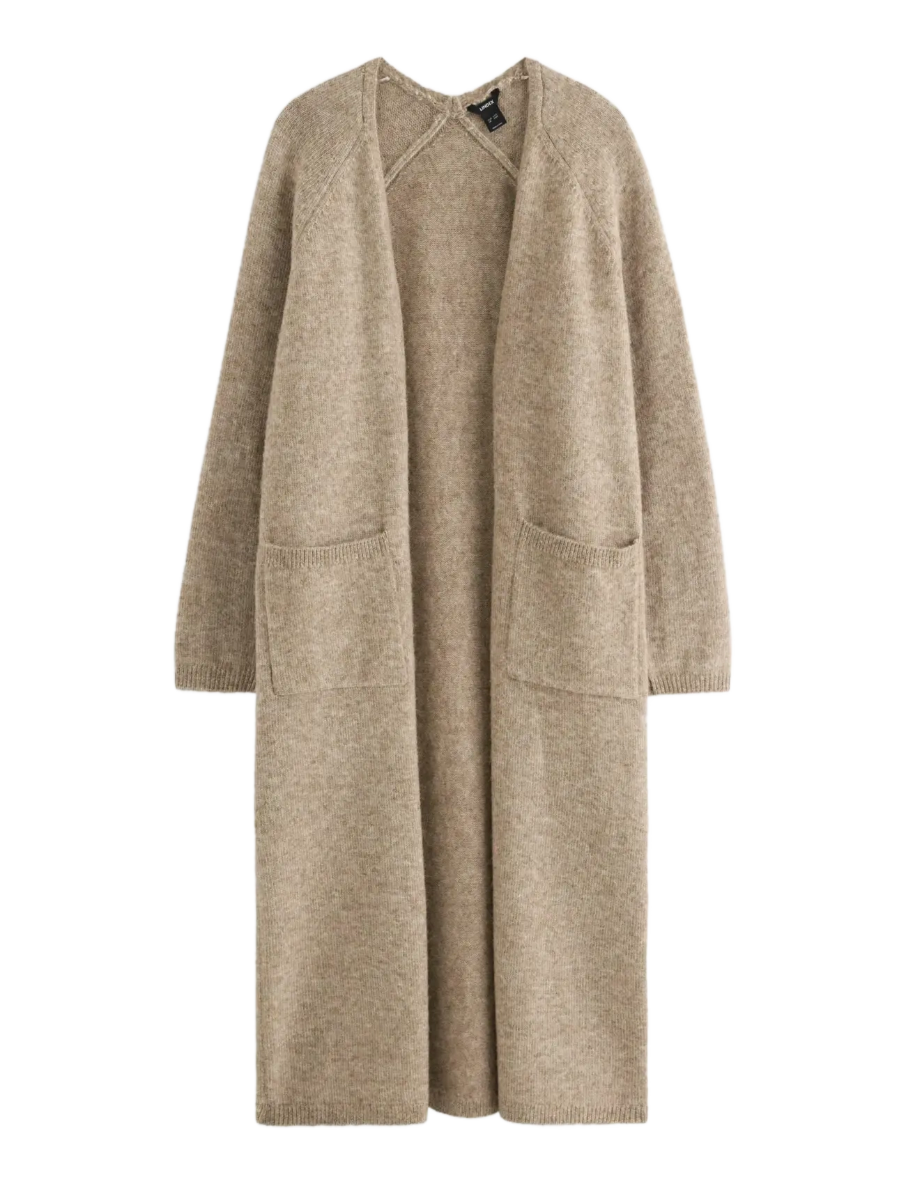 Lindex Knitted long cardigan - Skandinaviskt mode - LIGHT DUSTY BROWN / beige
