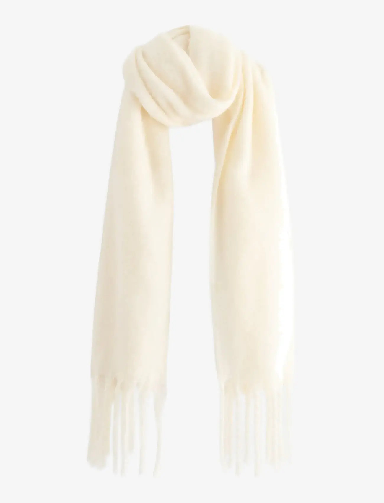 Lindex - Scarf big fringe solid - talvesallid - light white - 0