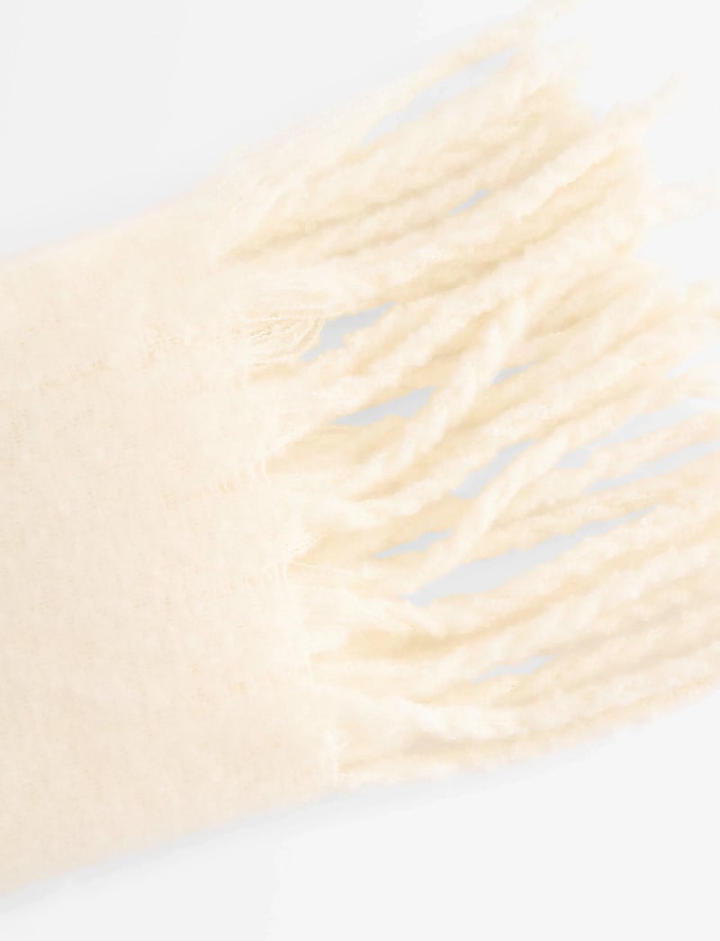 Lindex - Scarf big fringe solid - halstørklæder - light white - 2