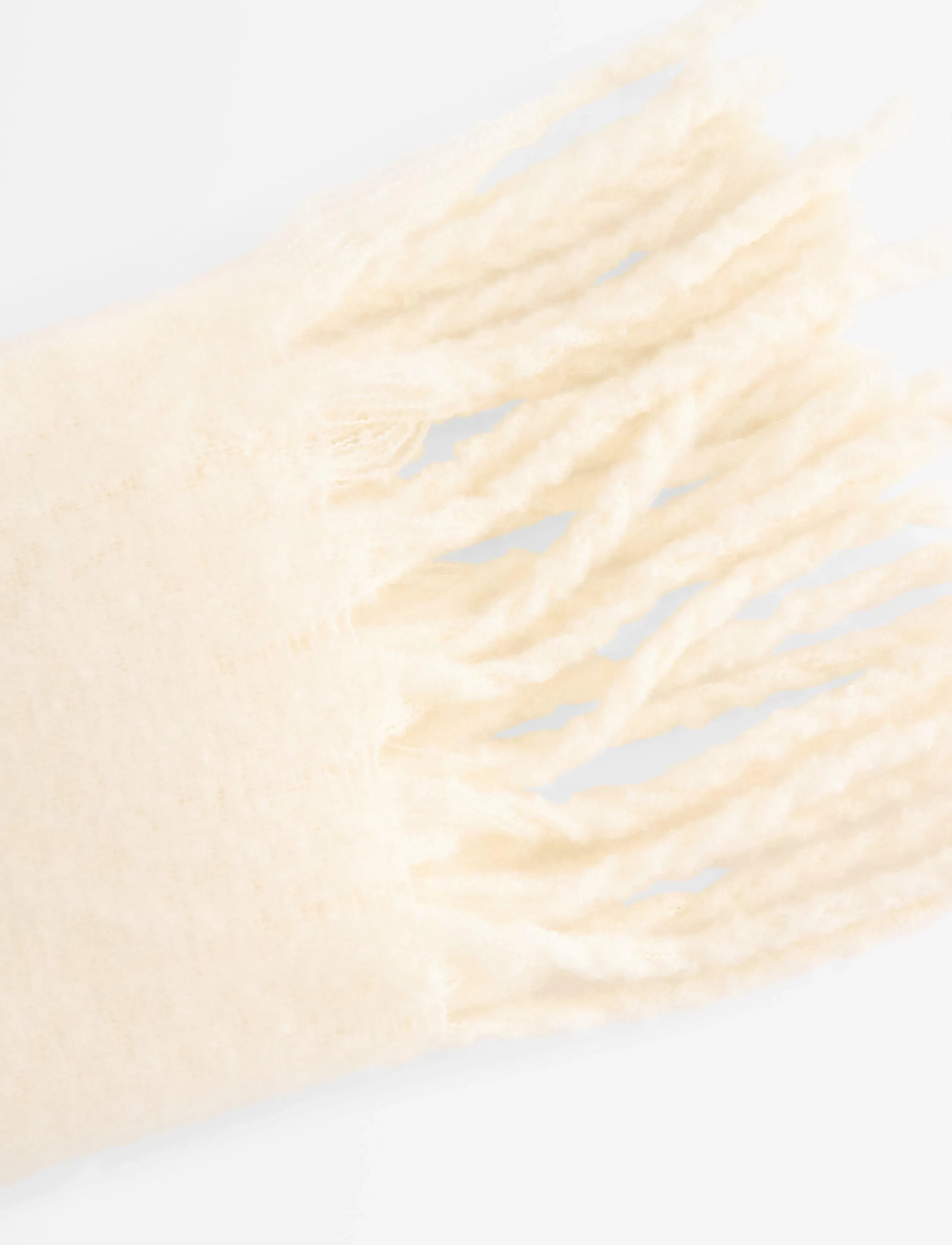 Lindex - Scarf big fringe solid - accessoires - light white - 2