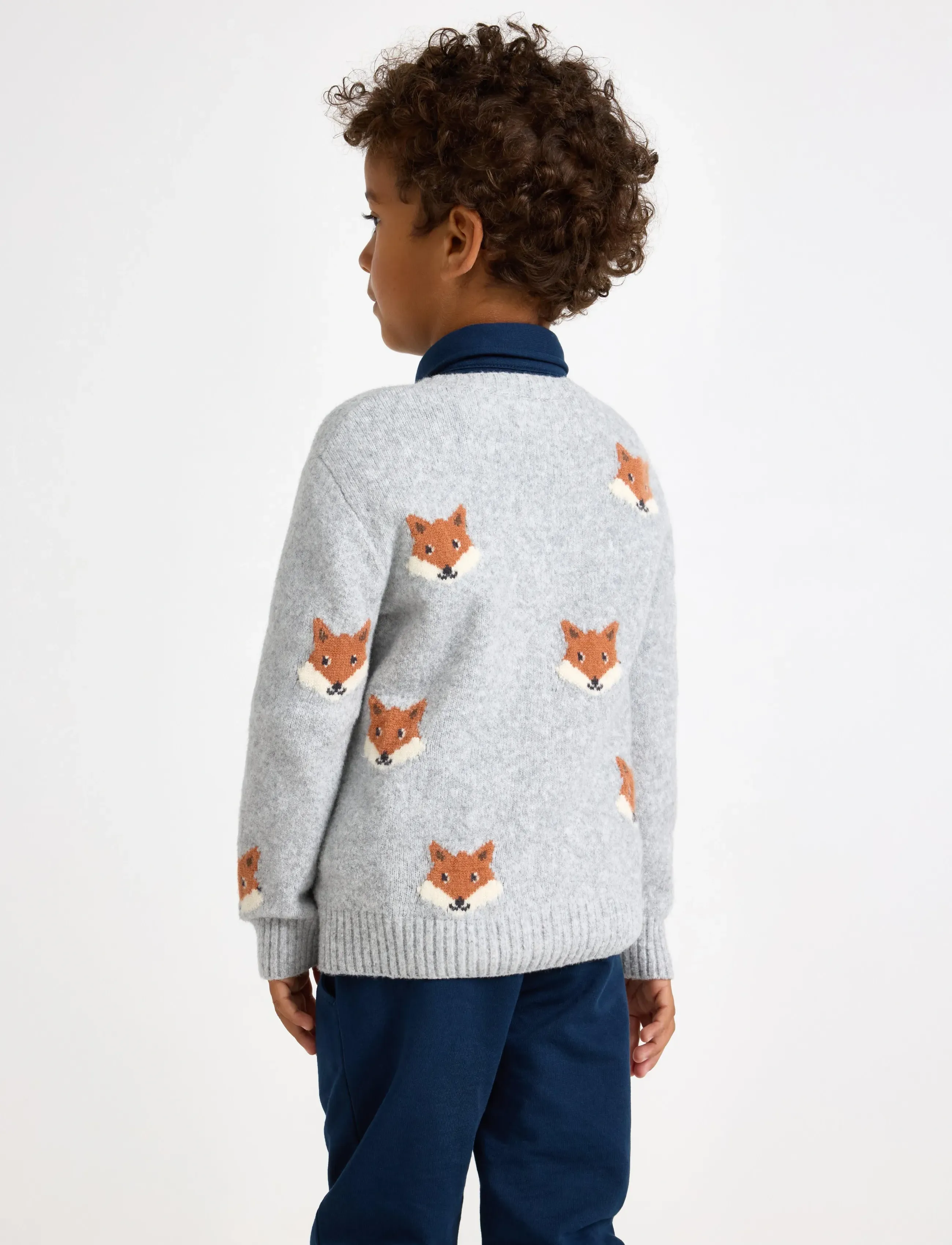 Lindex - Stickad tröja - stickade tröjor - light grey melange - 3