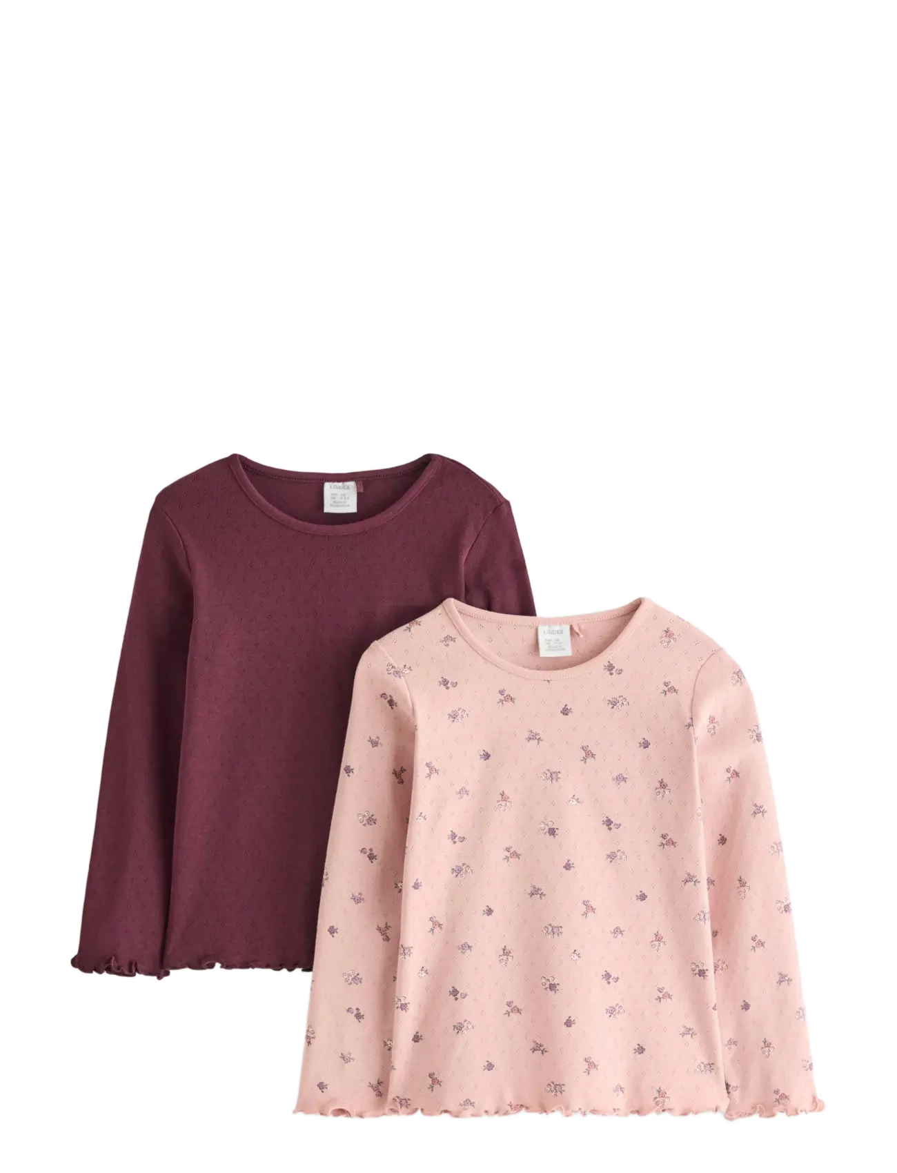 Lindex 2-pack top in pointelle - Lindex - DUSTY PINK / pink/rose