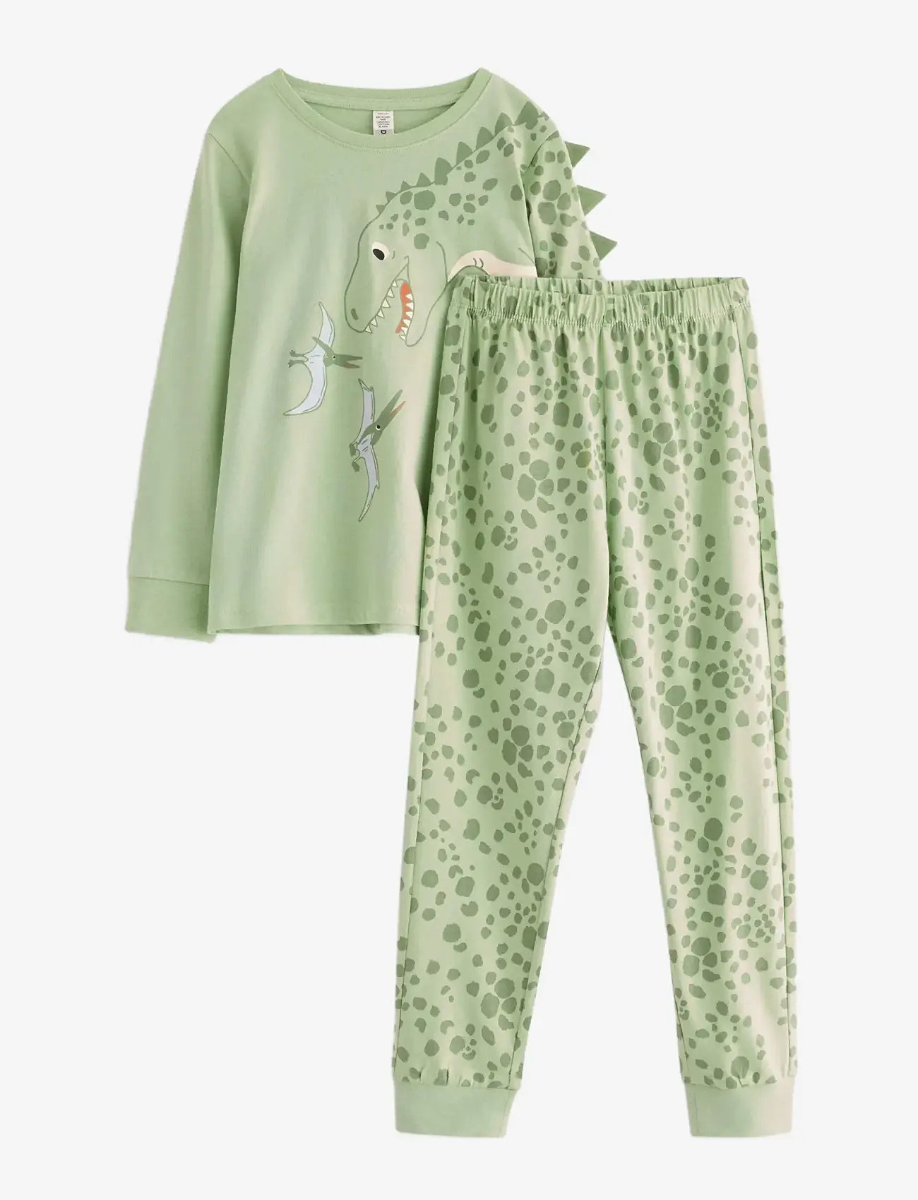 Lindex - Pyjama 3D - pyjamassæt - light dusty green - 0