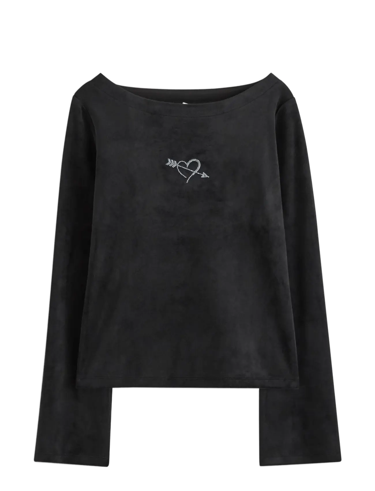 LINDEX Langærmet Oberteil I Velour Schwarz - 170 - Kinder