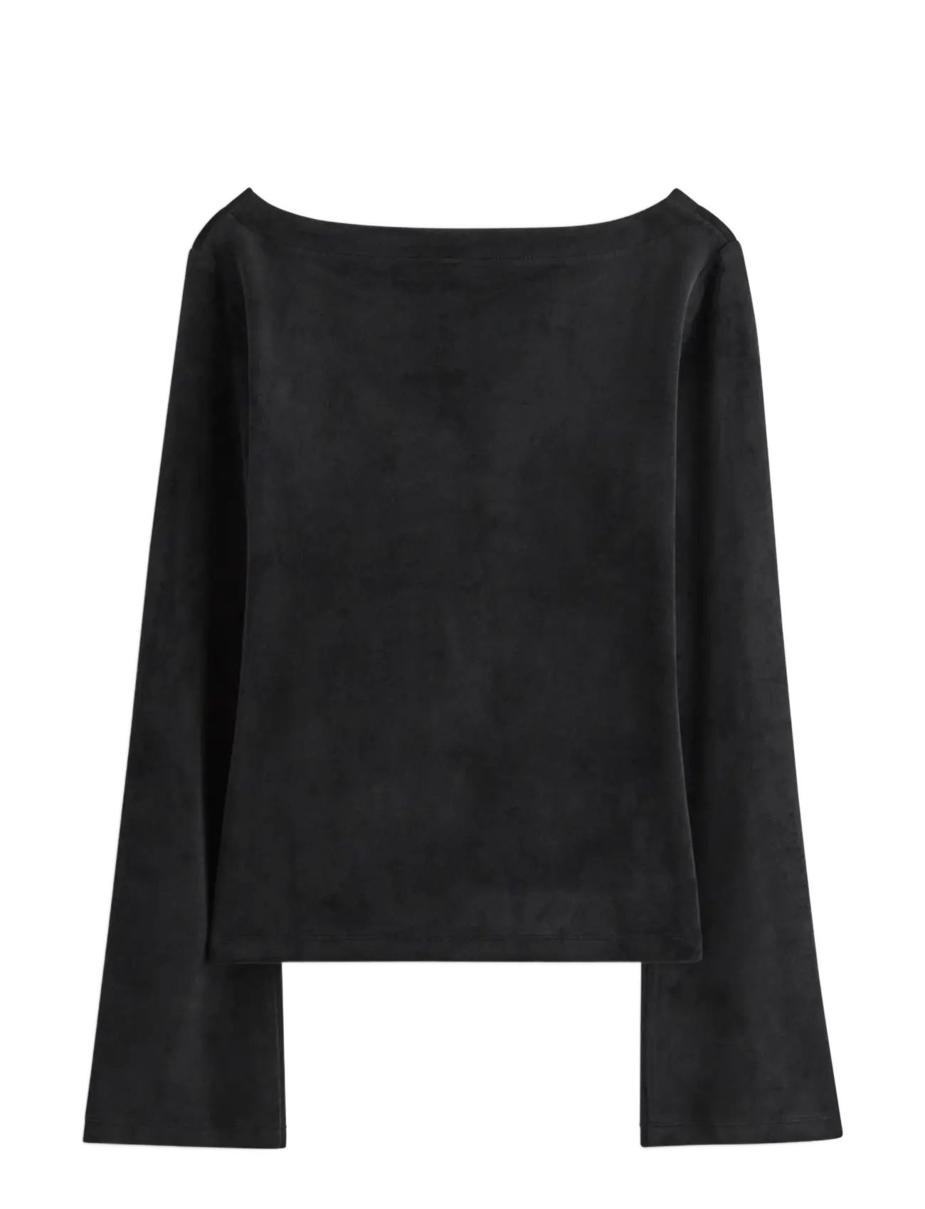 Lindex - Langærmet top i velour - pikkade varrukatega t-särgid - black - 2