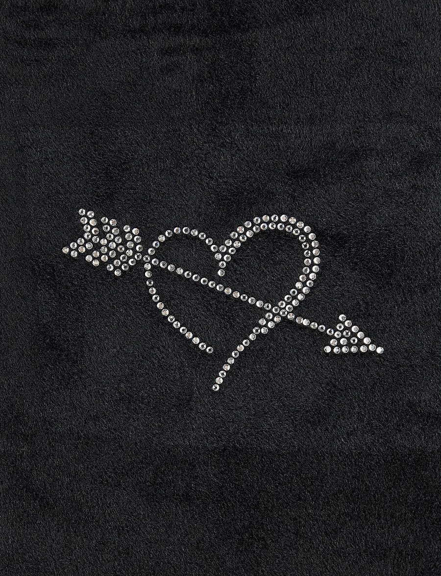 Lindex - Langærmet top i velour - långärmade t-shirts - black - 5