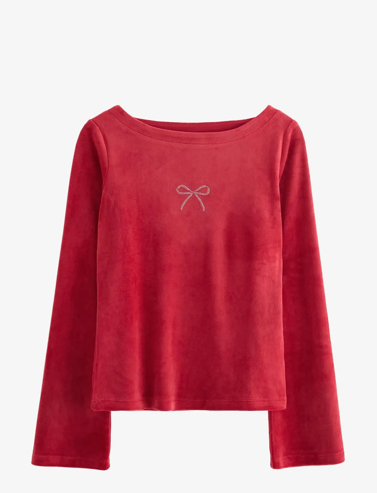 Lindex - Langærmet top i velour - marškinėliai ilgomis rankovėmis - dark red - 1