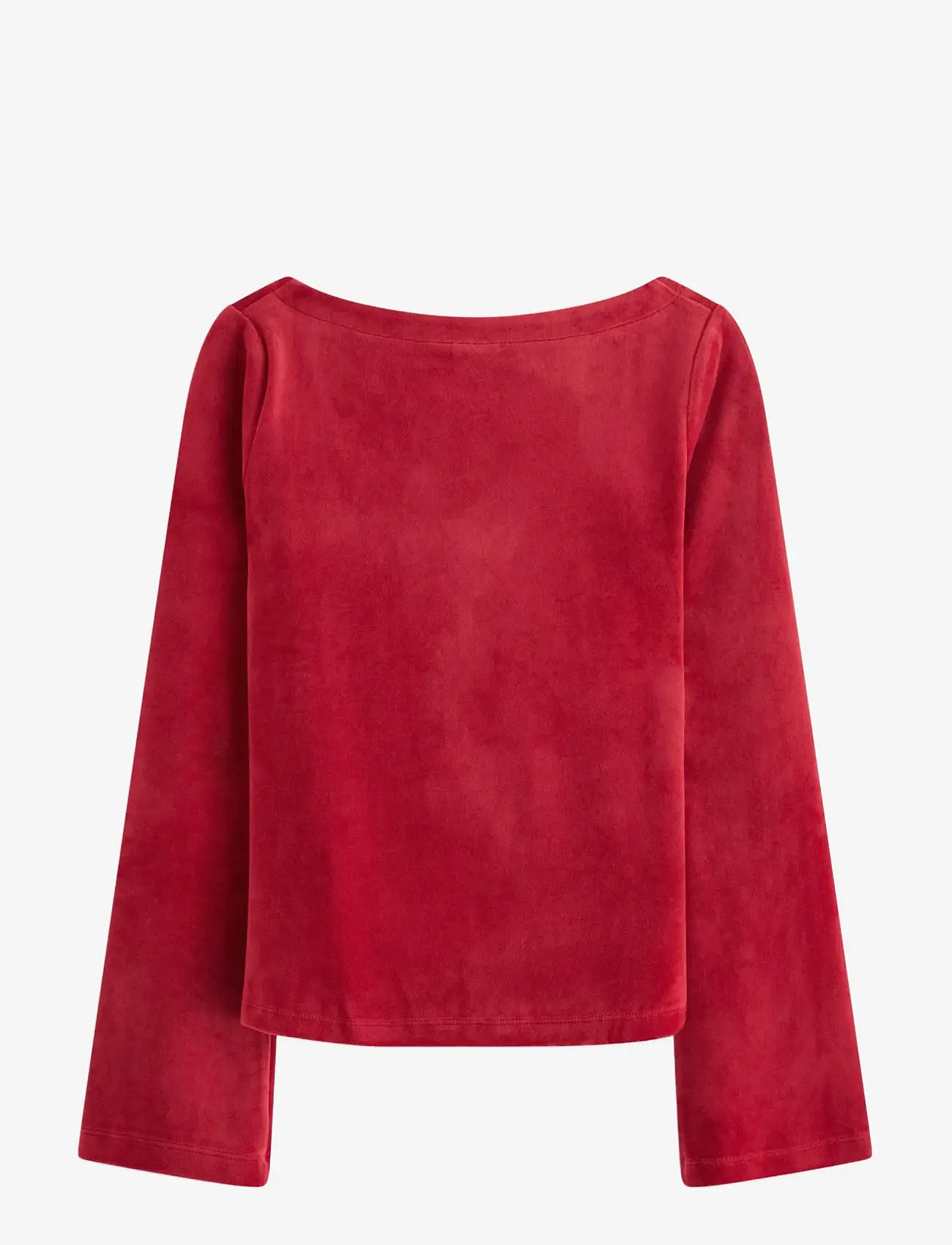 Lindex - Langærmet top i velour - marškinėliai ilgomis rankovėmis - dark red - 2