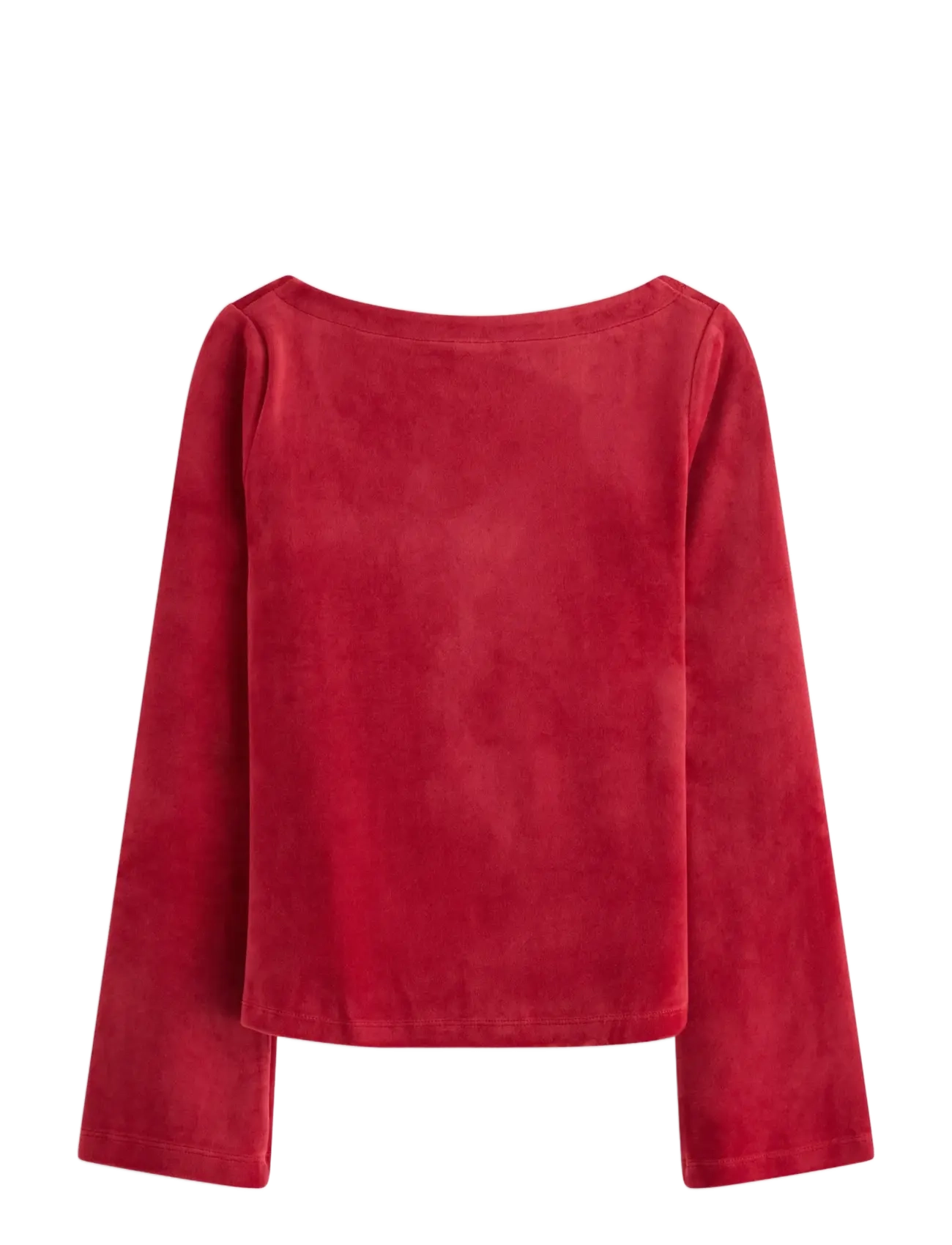 Lindex - Langærmet top i velour - pitkähihaiset t-paidat - dark red - 2