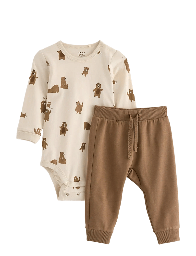 Lindex - Set Body trousers back focus - bodiga komplektid - light beige - 0