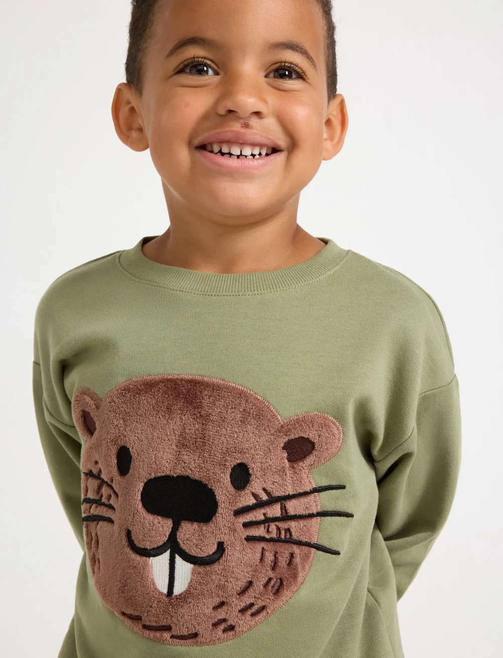 Lindex - Sweatshirt med applikation - sweatshirts - light dusty green - 4