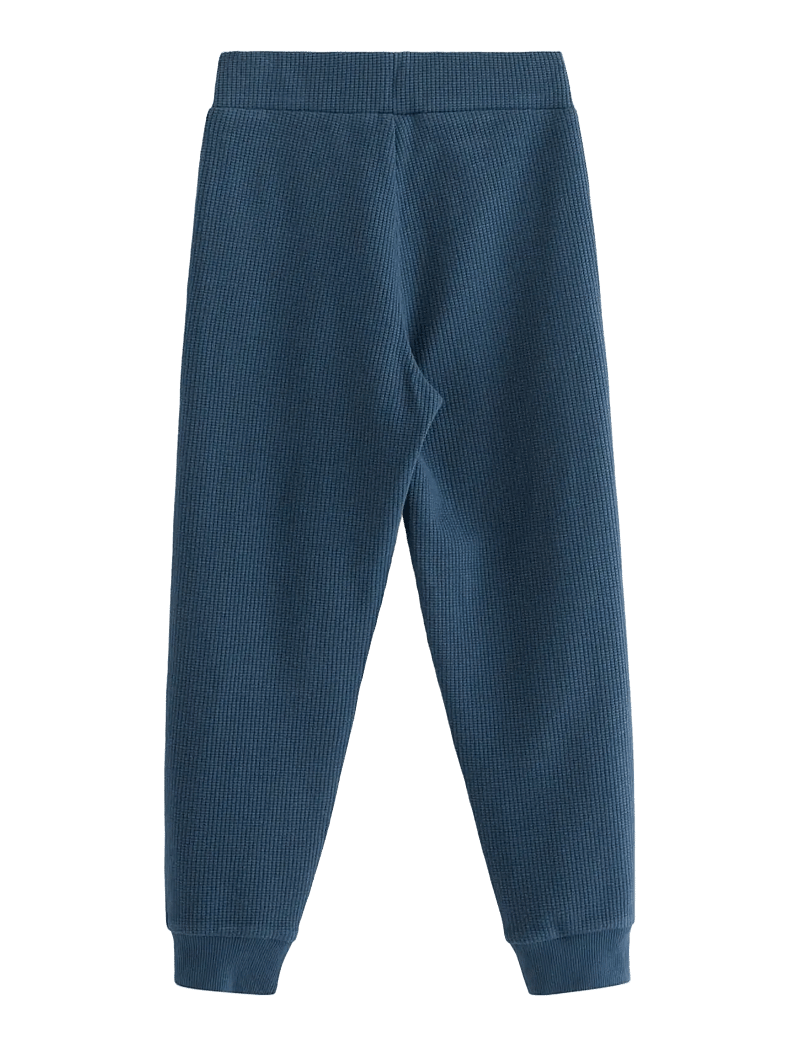Lindex - VÃ¥fflade mjukisbyxor - sweatpants - dark blue - 2