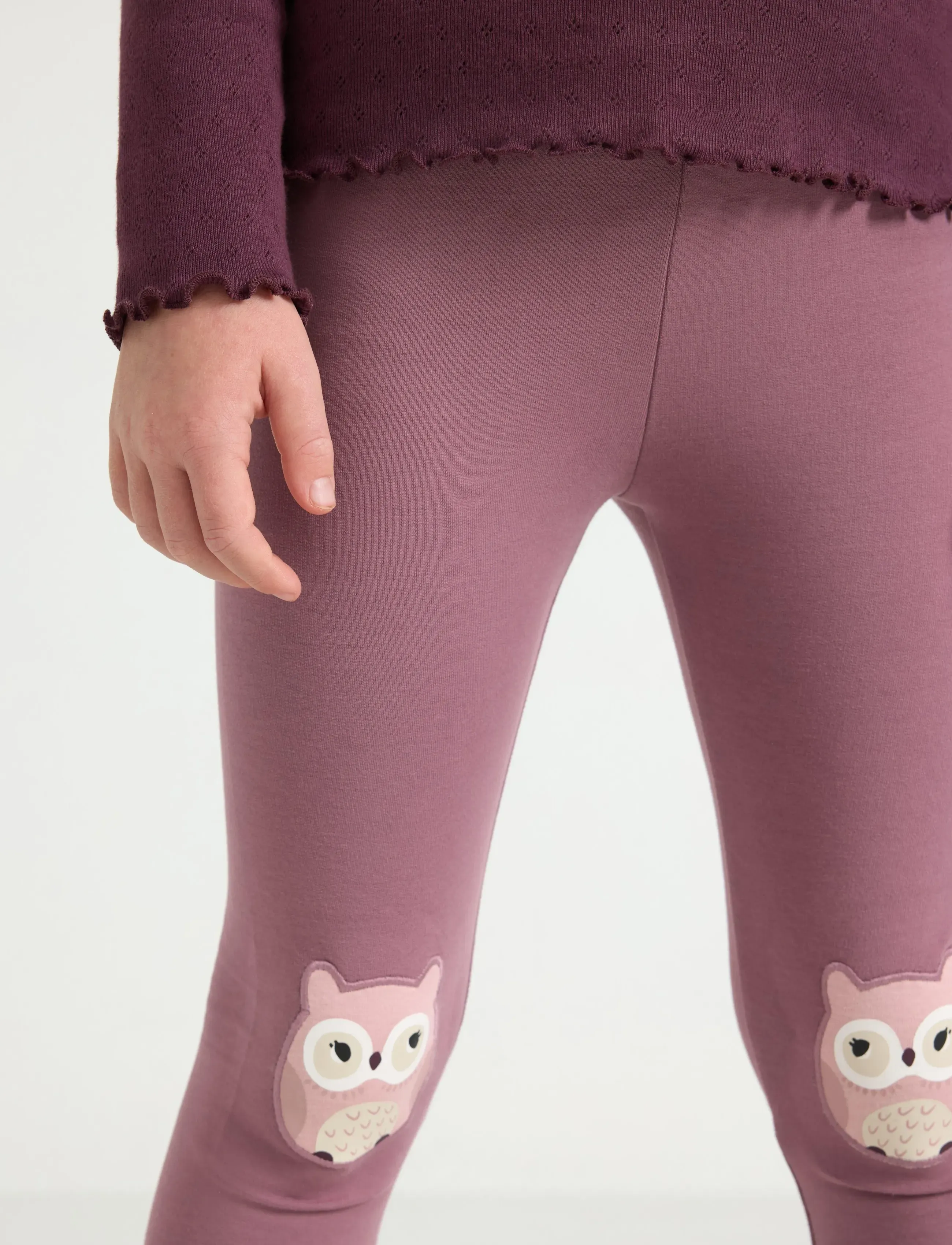 Lindex - Leggings med föret innside - dusty lilac - 4