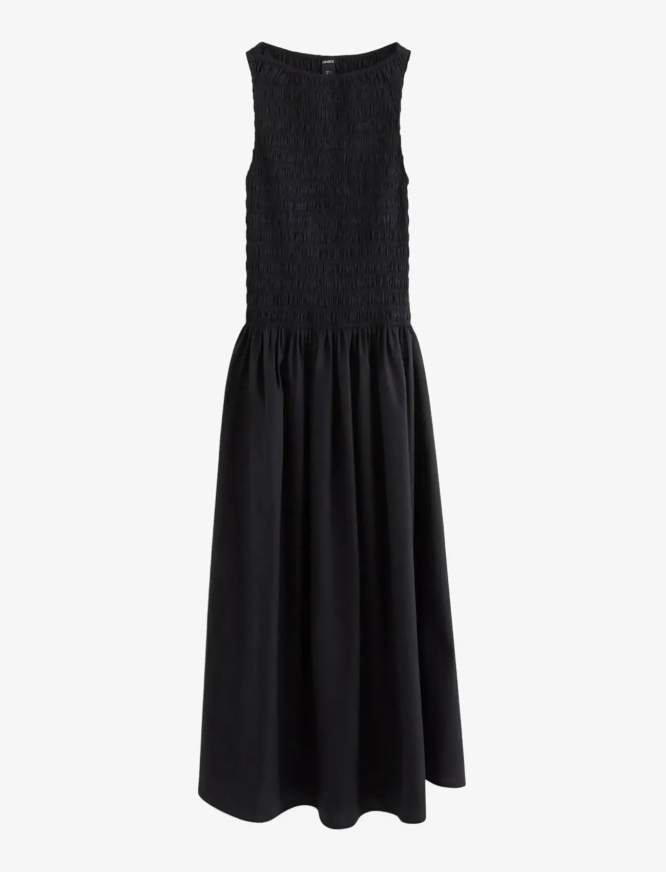 Lindex - Sleeveless midi dress with smock - midi dresses - black - 1