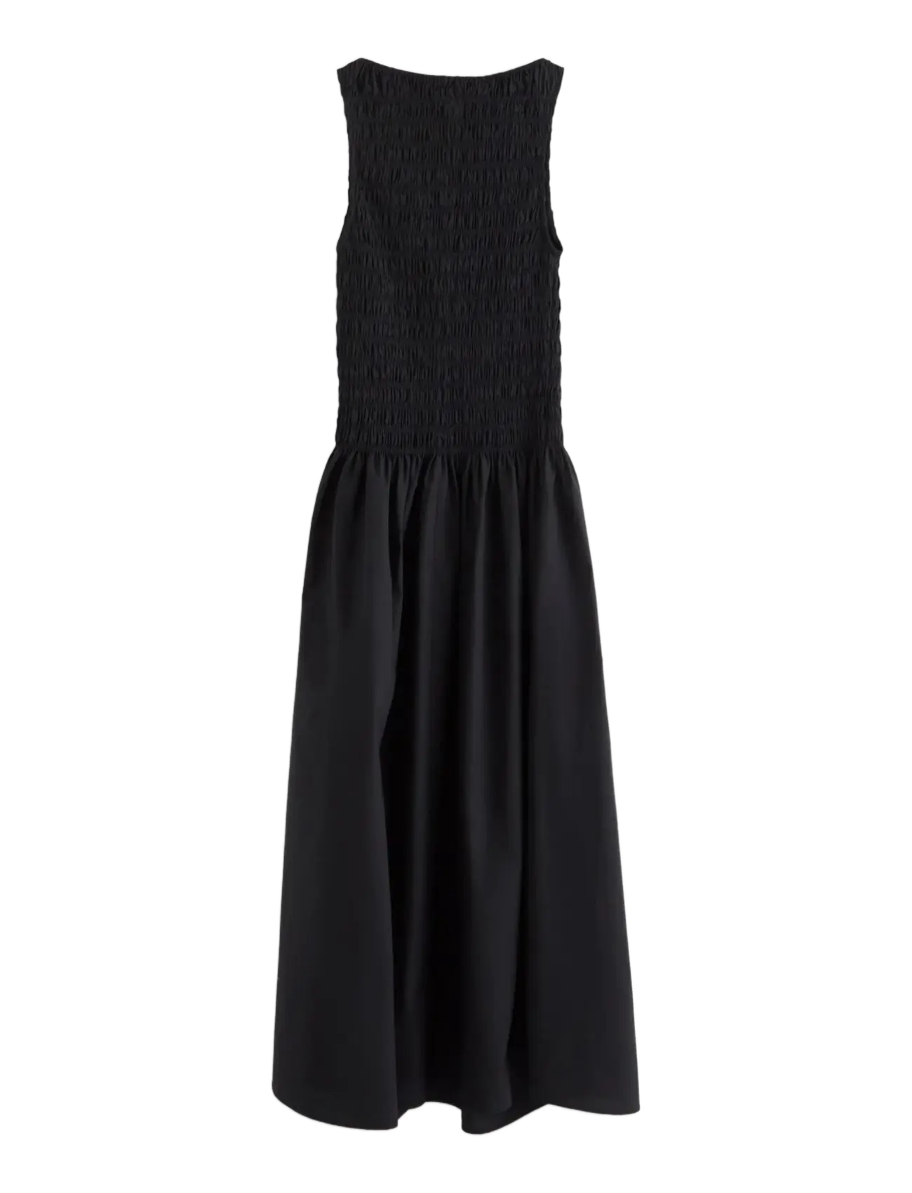 Lindex - Sleeveless midi dress with smock - midikleidid - black - 2