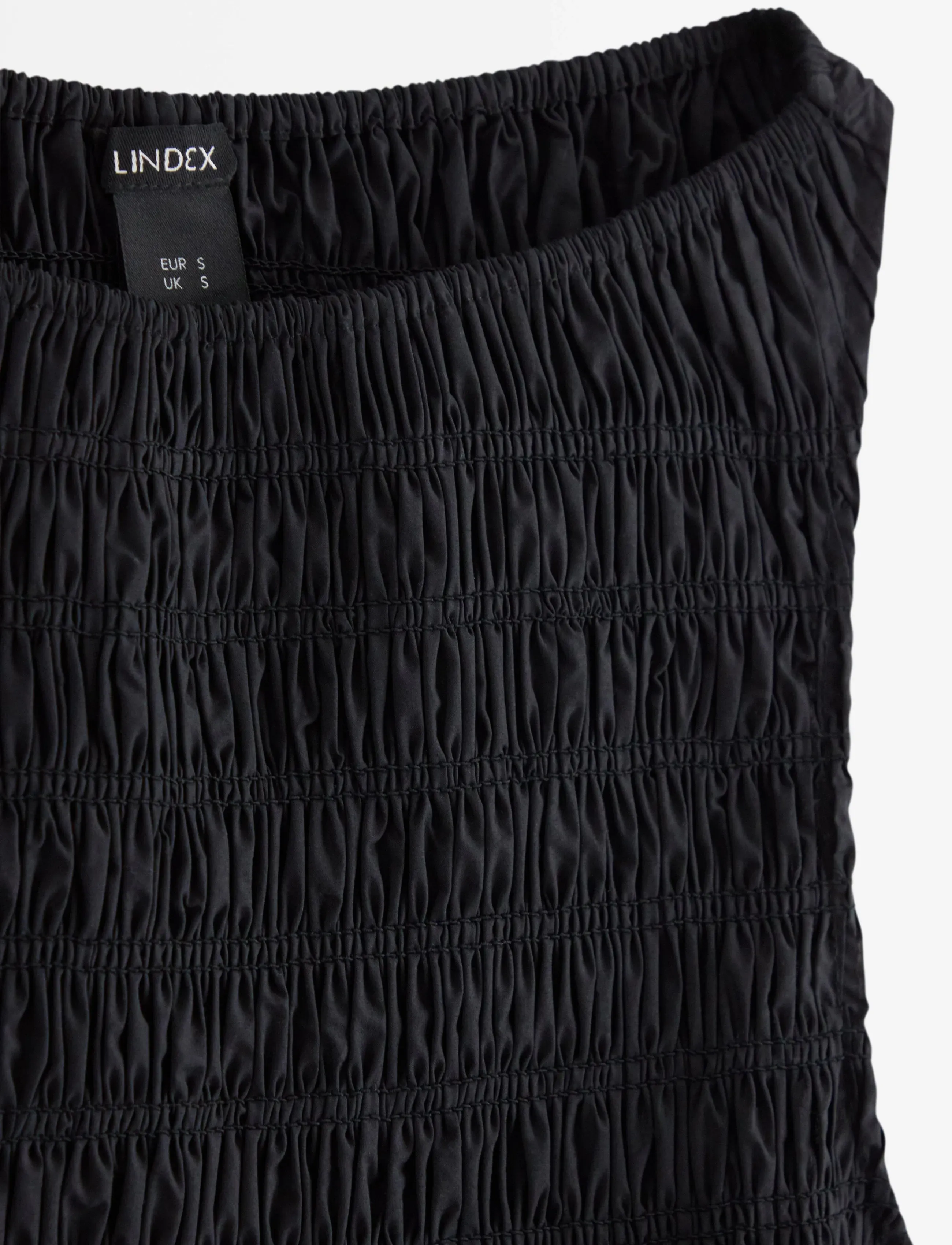 Lindex - Sleeveless midi dress with smock - midikleidid - black - 5