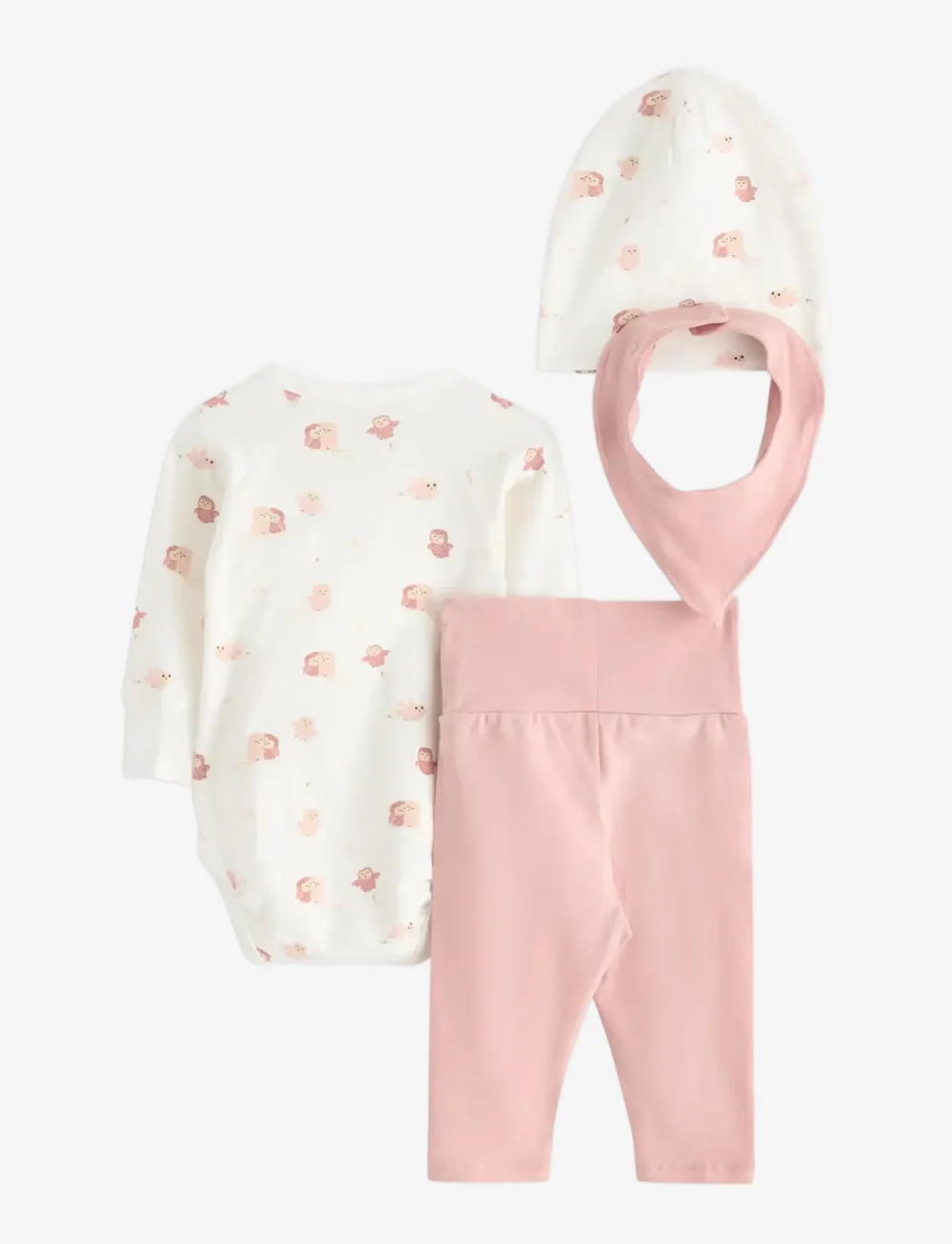 Lindex - Set 4 pcs wrap body leggings c - bodiga komplektid - dusty pink - 1