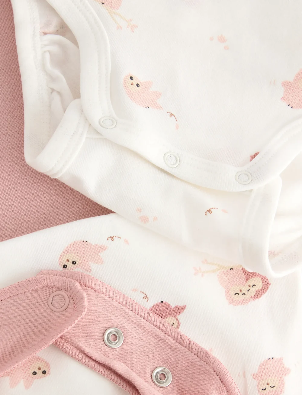 Lindex - Set 4 pcs wrap body leggings c - bodiga komplektid - dusty pink - 2