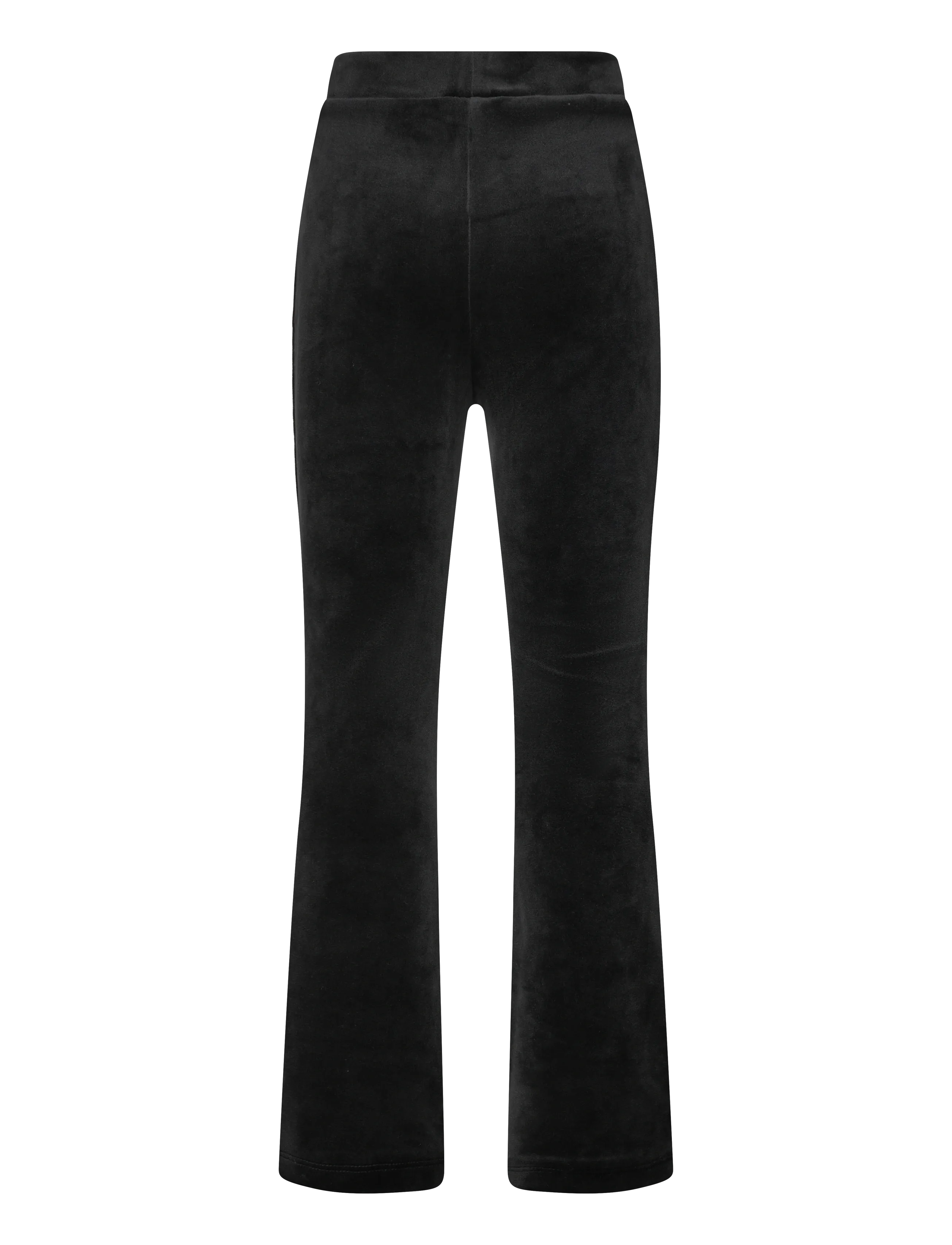 Lindex - Utsvängda byxor i velour - sweatpants - black - 2