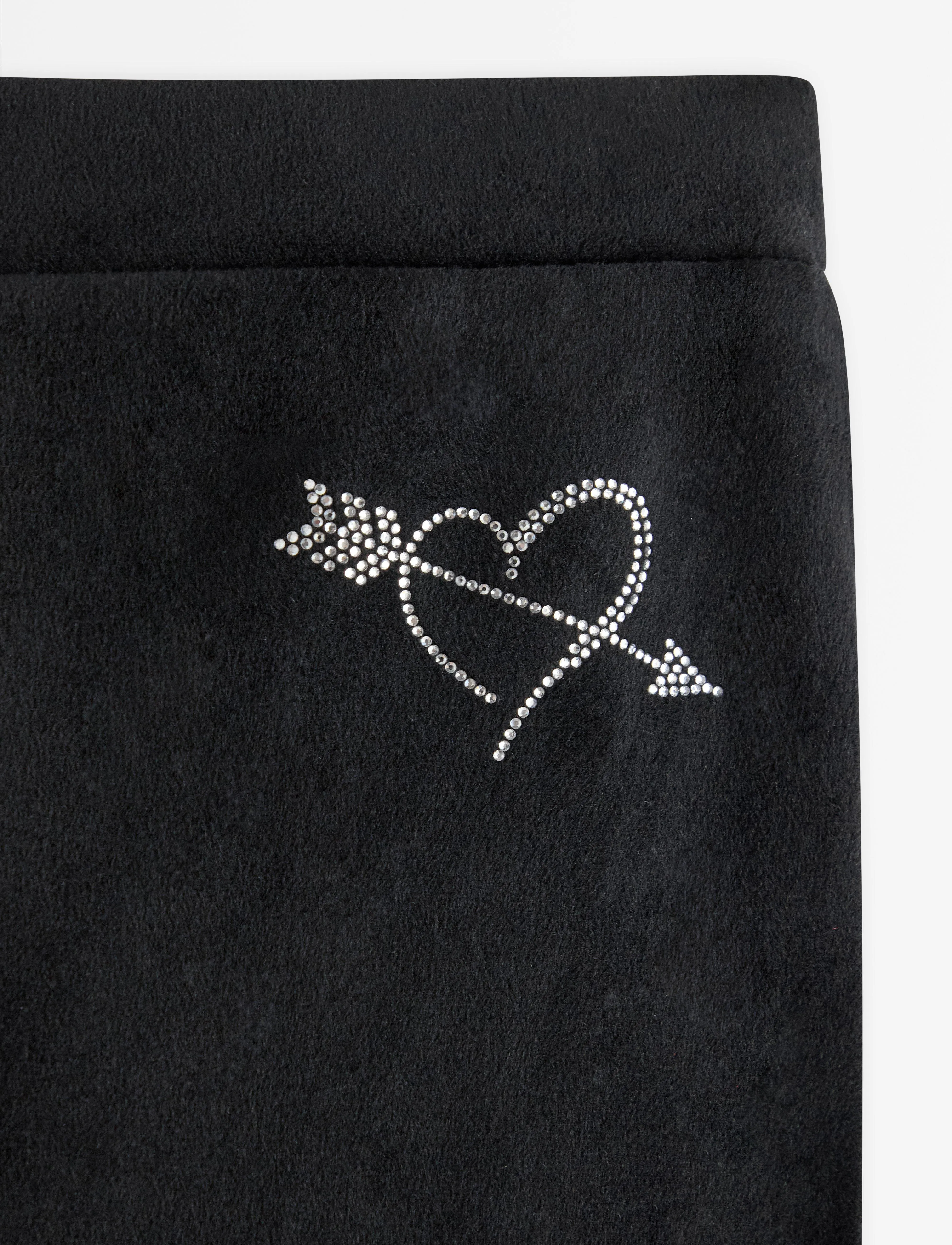 Lindex - Utsvängda byxor i velour - sweatpants - black - 5